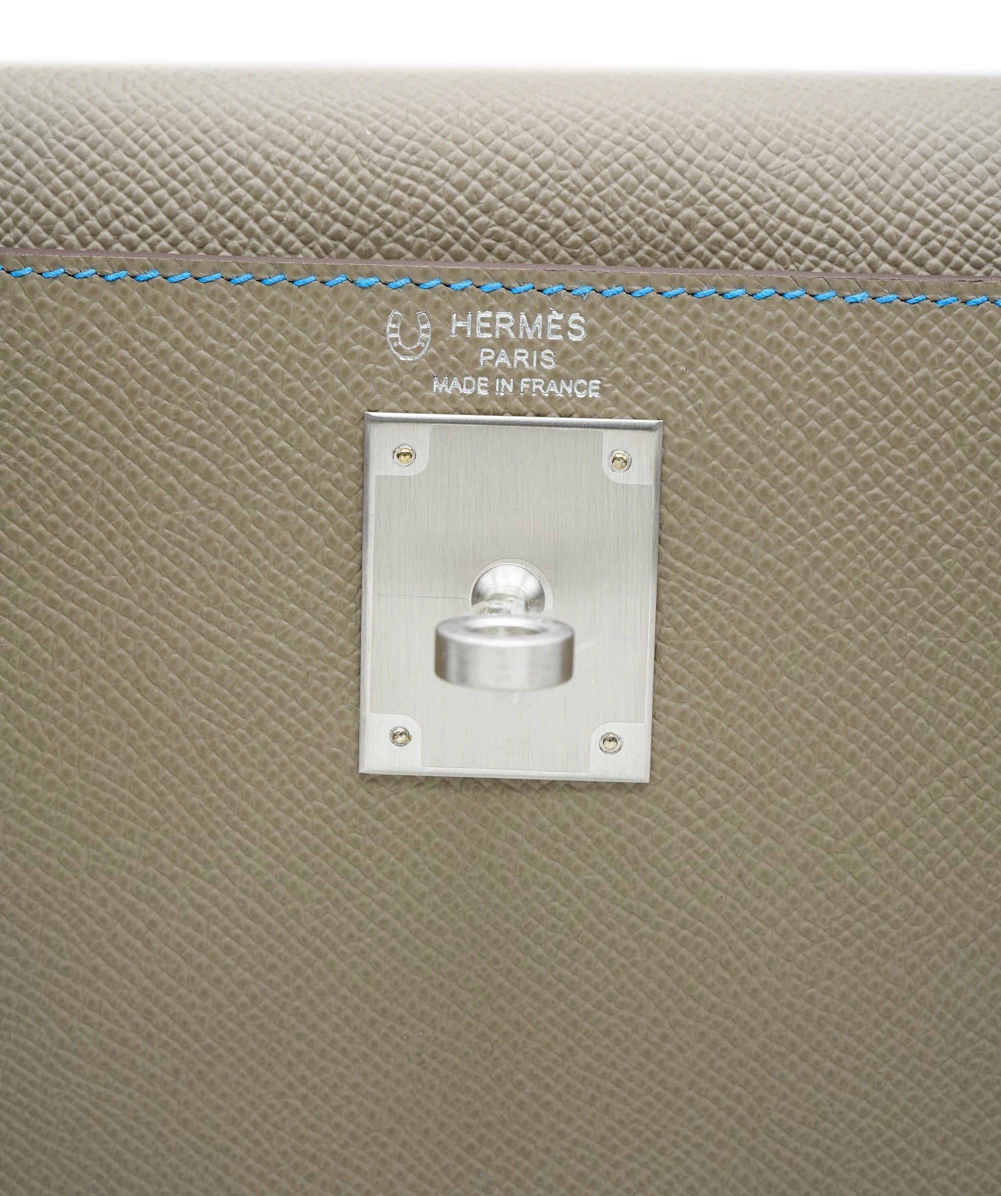 Hermes Kelly 28 Sellier HSS Etoupe (Blue Stitch) Epsom BPHW ASL10983