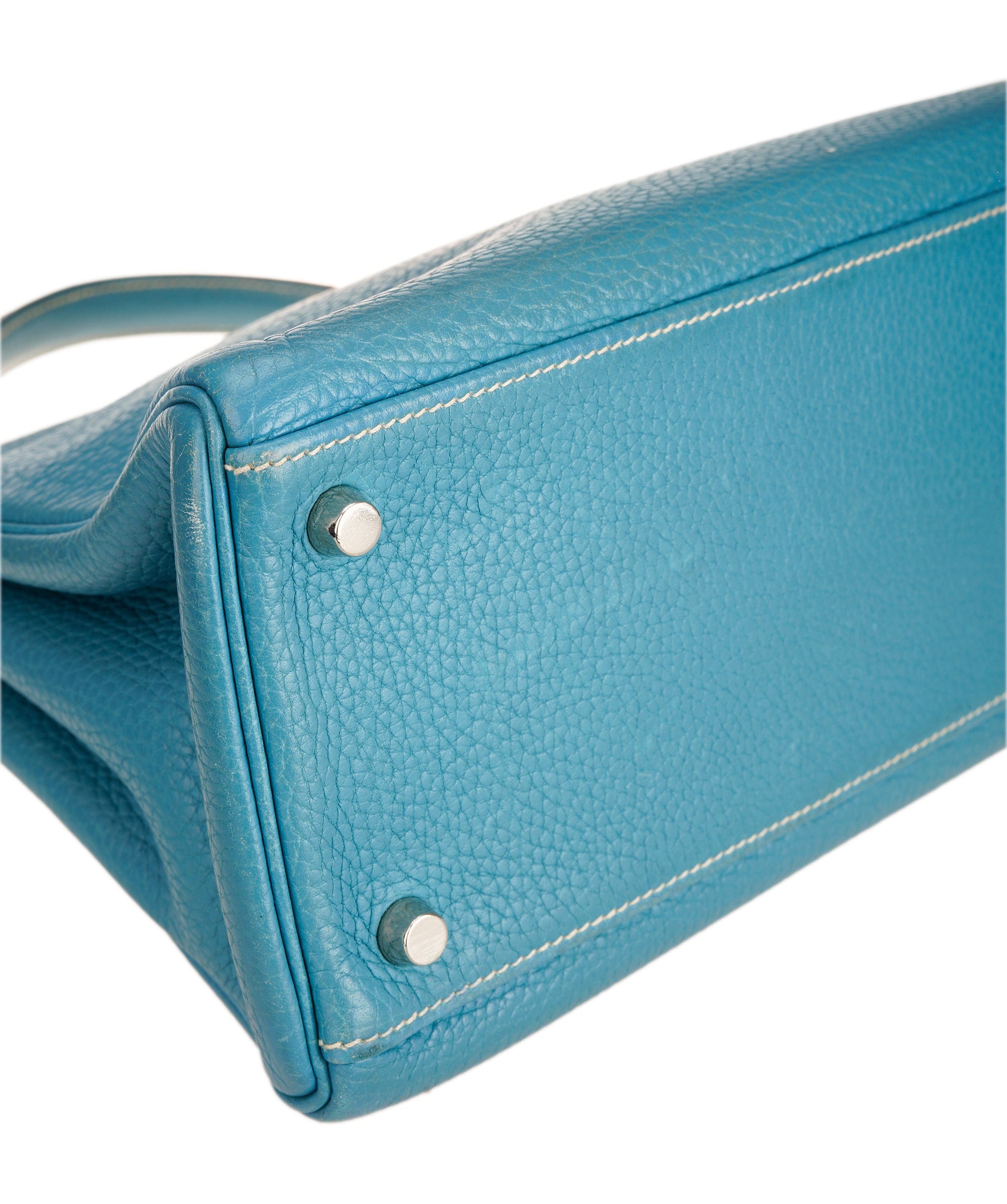 Hermès Hermes Kelly 32 Blue Jeans Clemence With PHW ALC3631