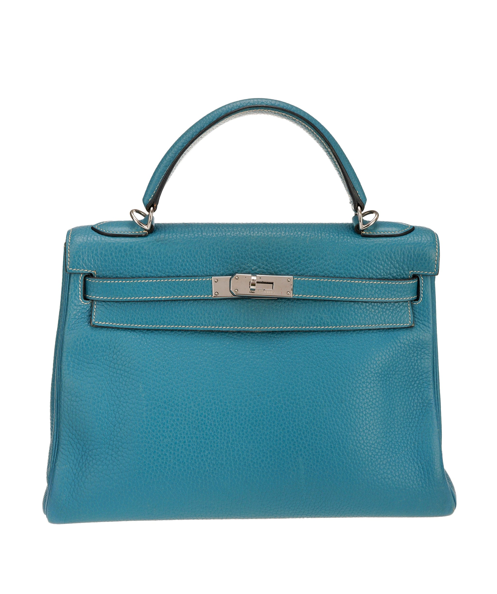 Hermès Hermes Kelly 32 Blue Jeans Clemence With PHW ALC3631