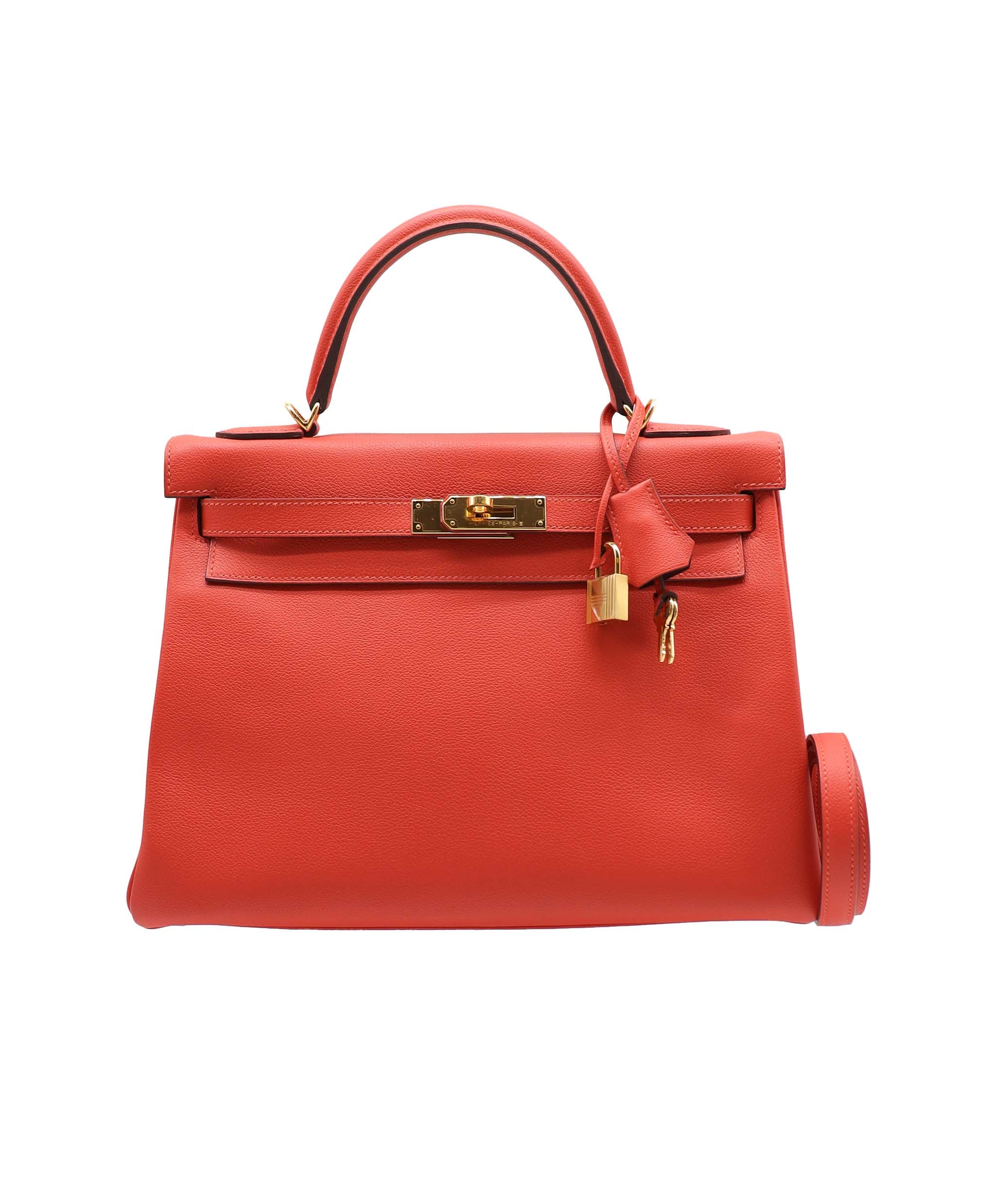 Hermès Hermes Kelly 32 Evercolour with box, dustbag & clochette AGC2537 year 2018