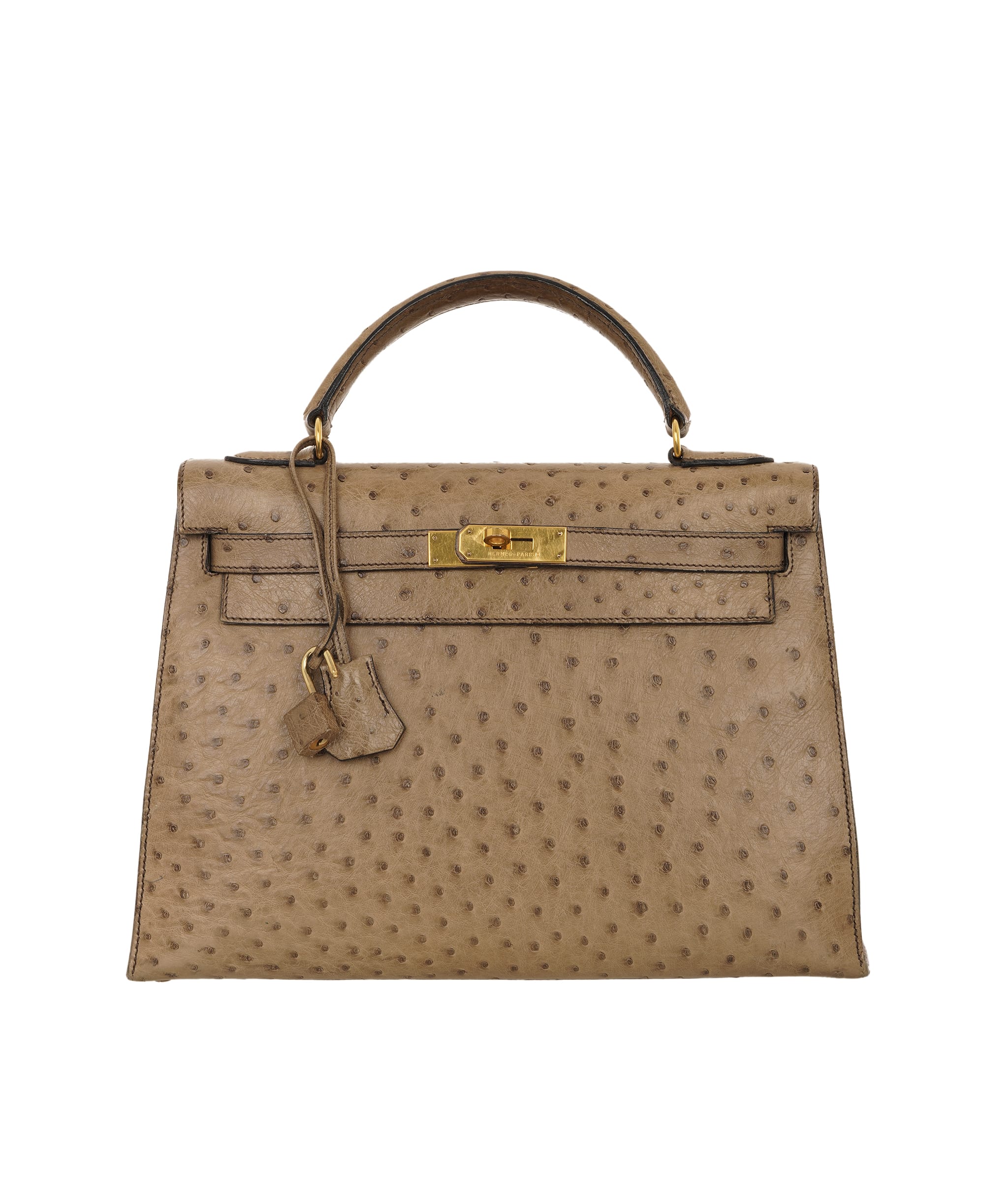 Hermès Hermès Kelly 32 in Etoupe Vintage Ostrich ALC4155