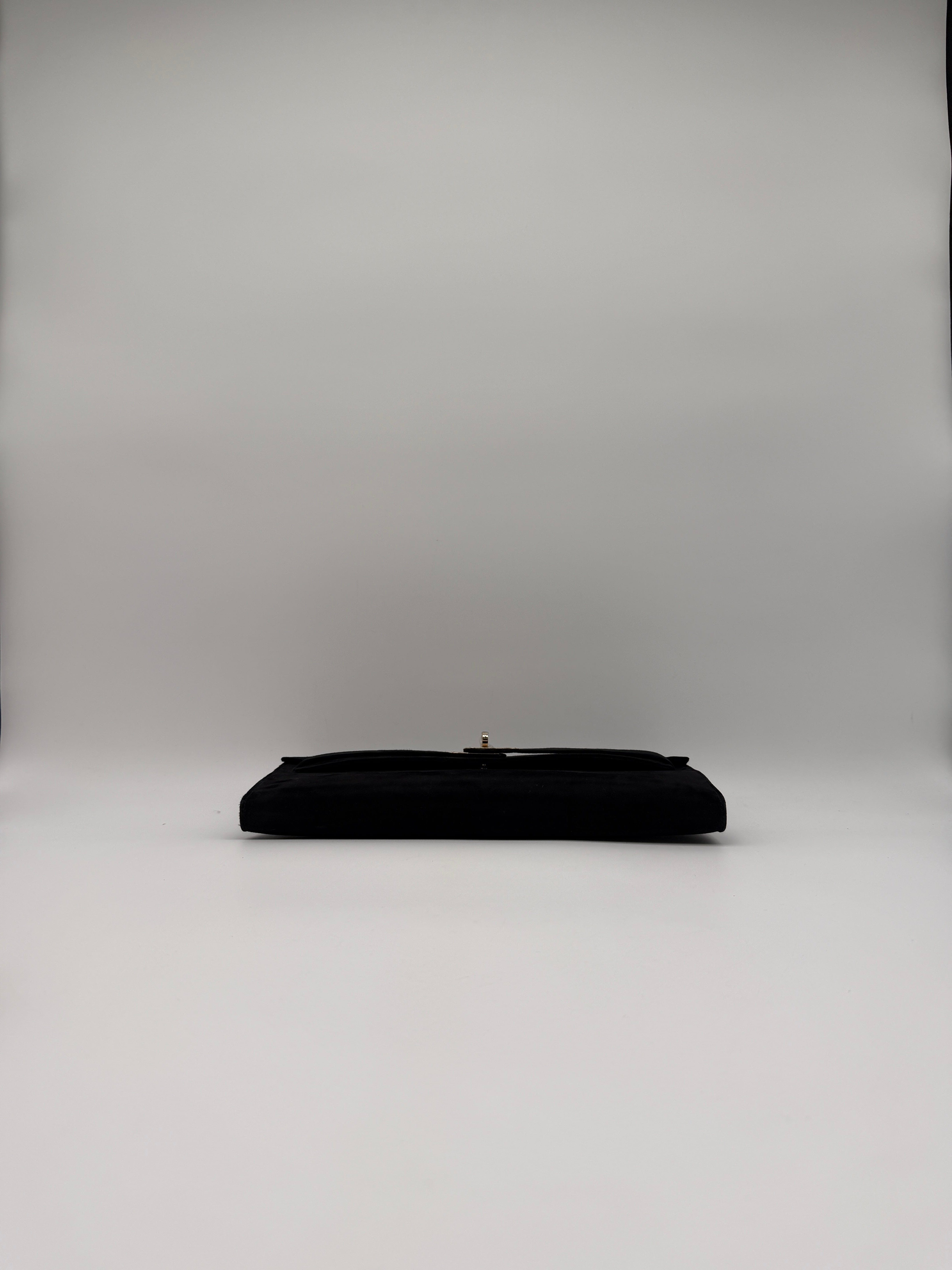 Hermès Hermès Kelly Cut Black Doblis Permabrass Hardware