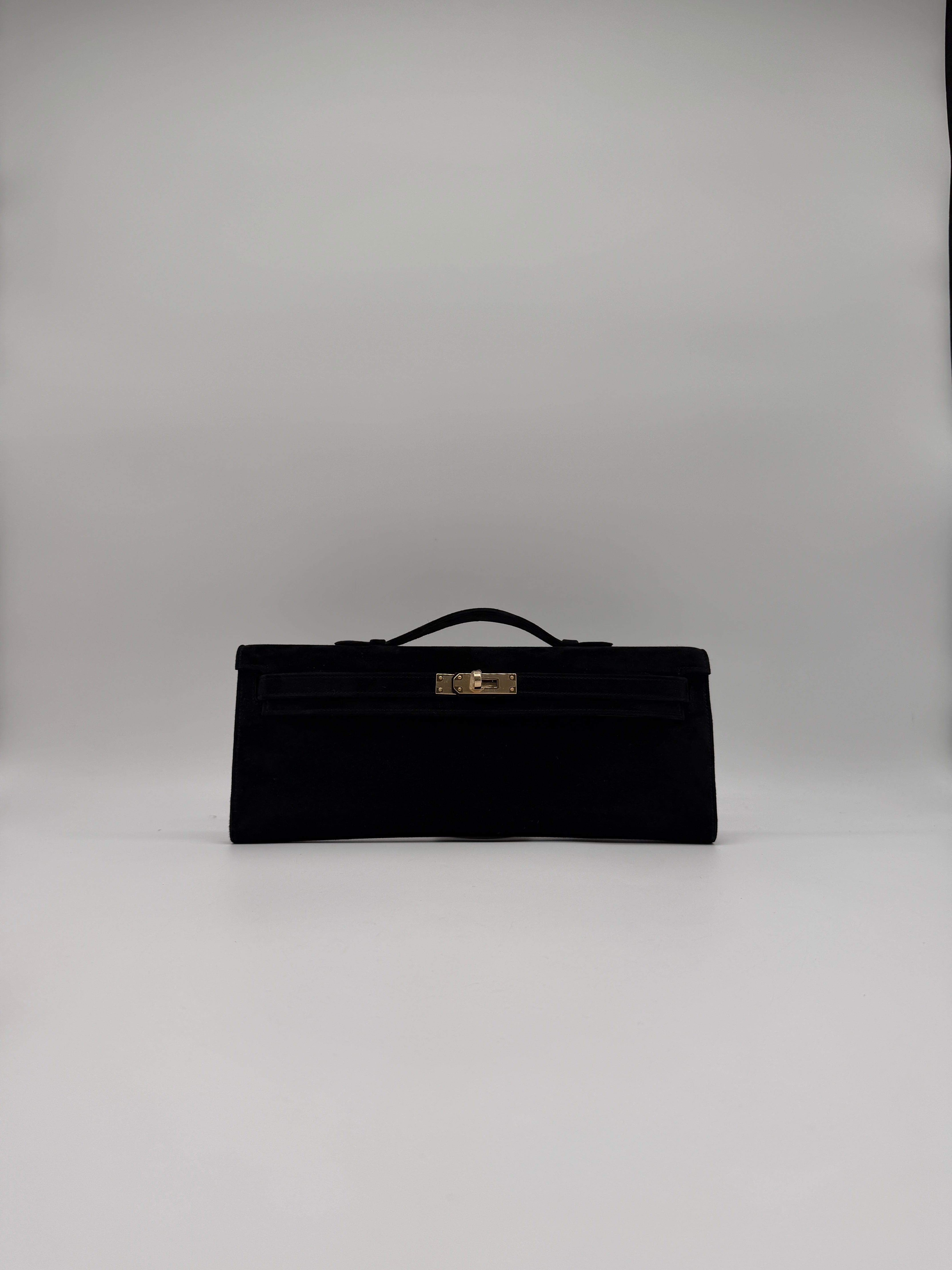 Hermès Hermès Kelly Cut Black Doblis Permabrass Hardware