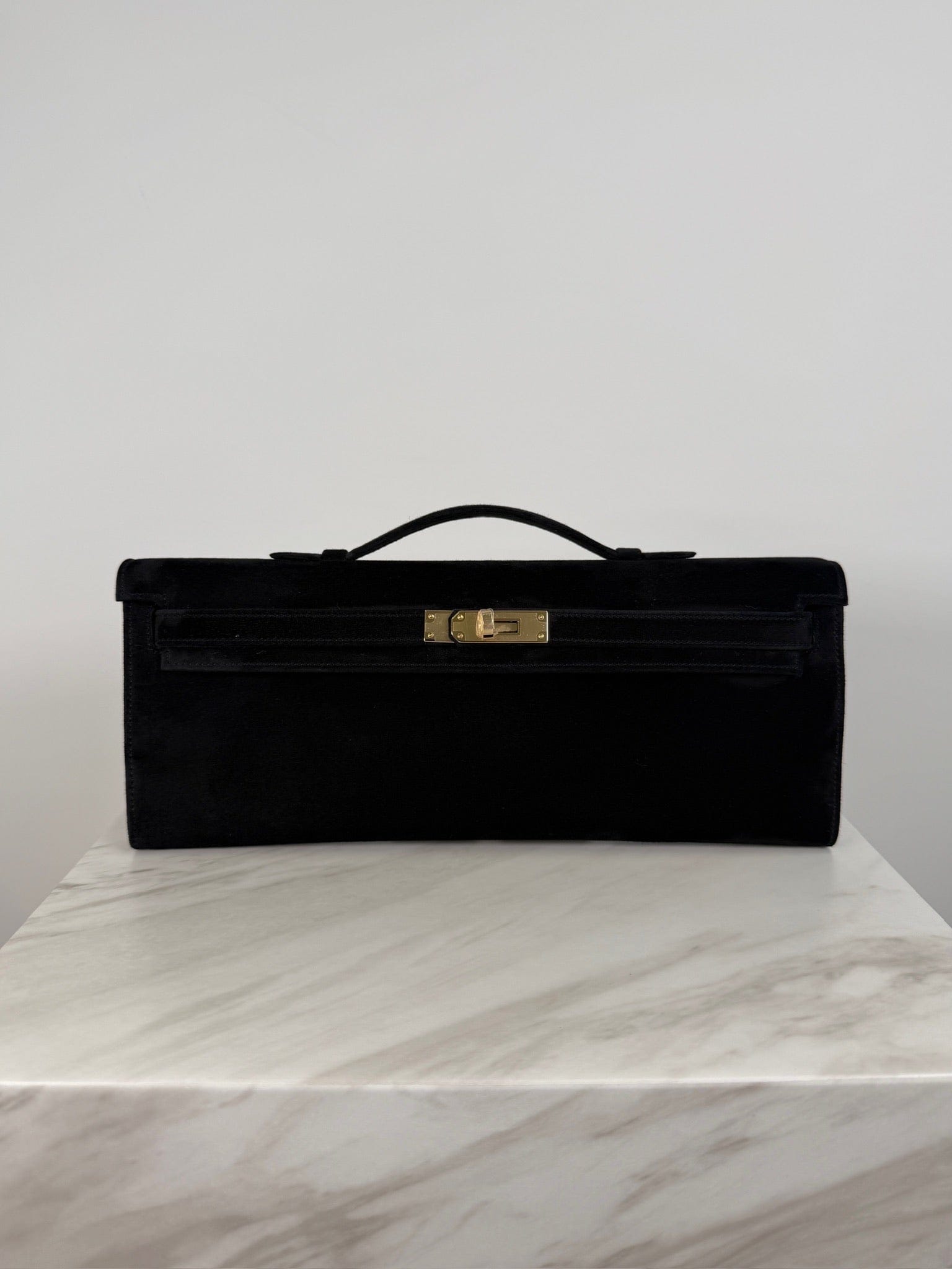 Hermès Hermès Kelly Cut Black Doblis Permabrass Hardware