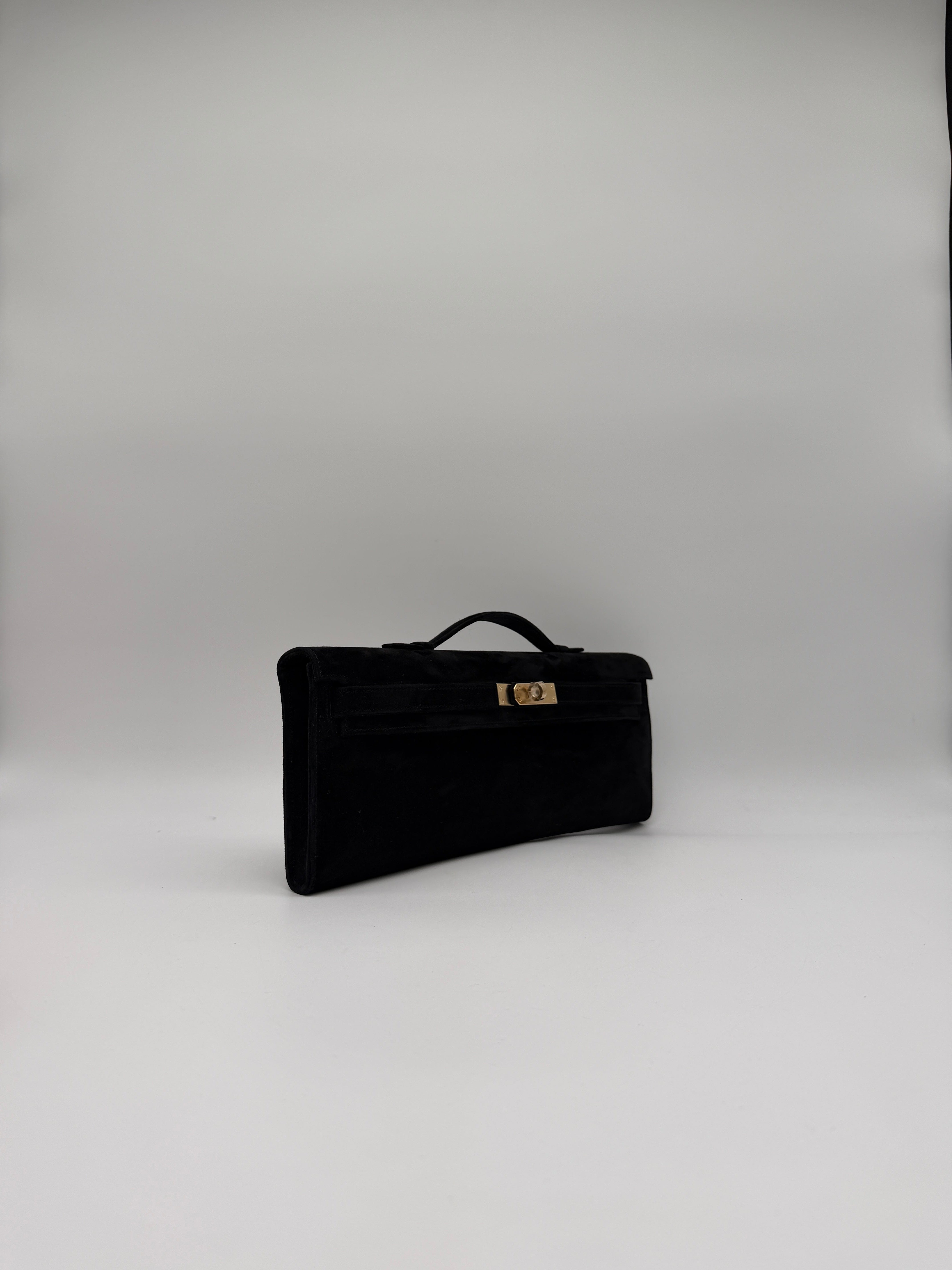 Hermès Hermès Kelly Cut Black Doblis Permabrass Hardware