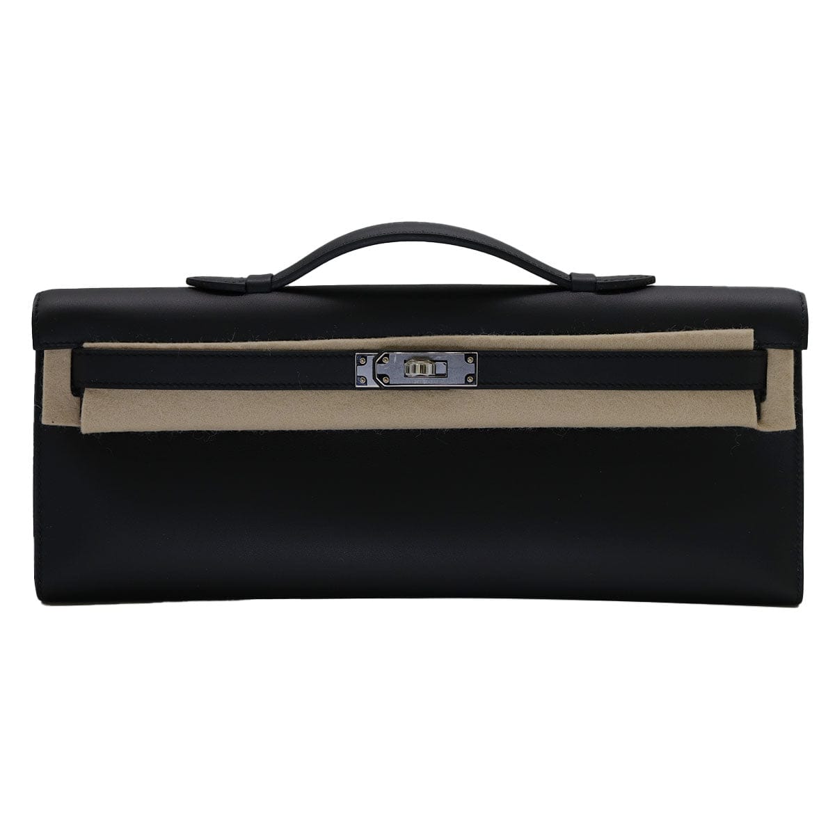hermès HERMES Kelly Cut Black Swift PHW K B-210472