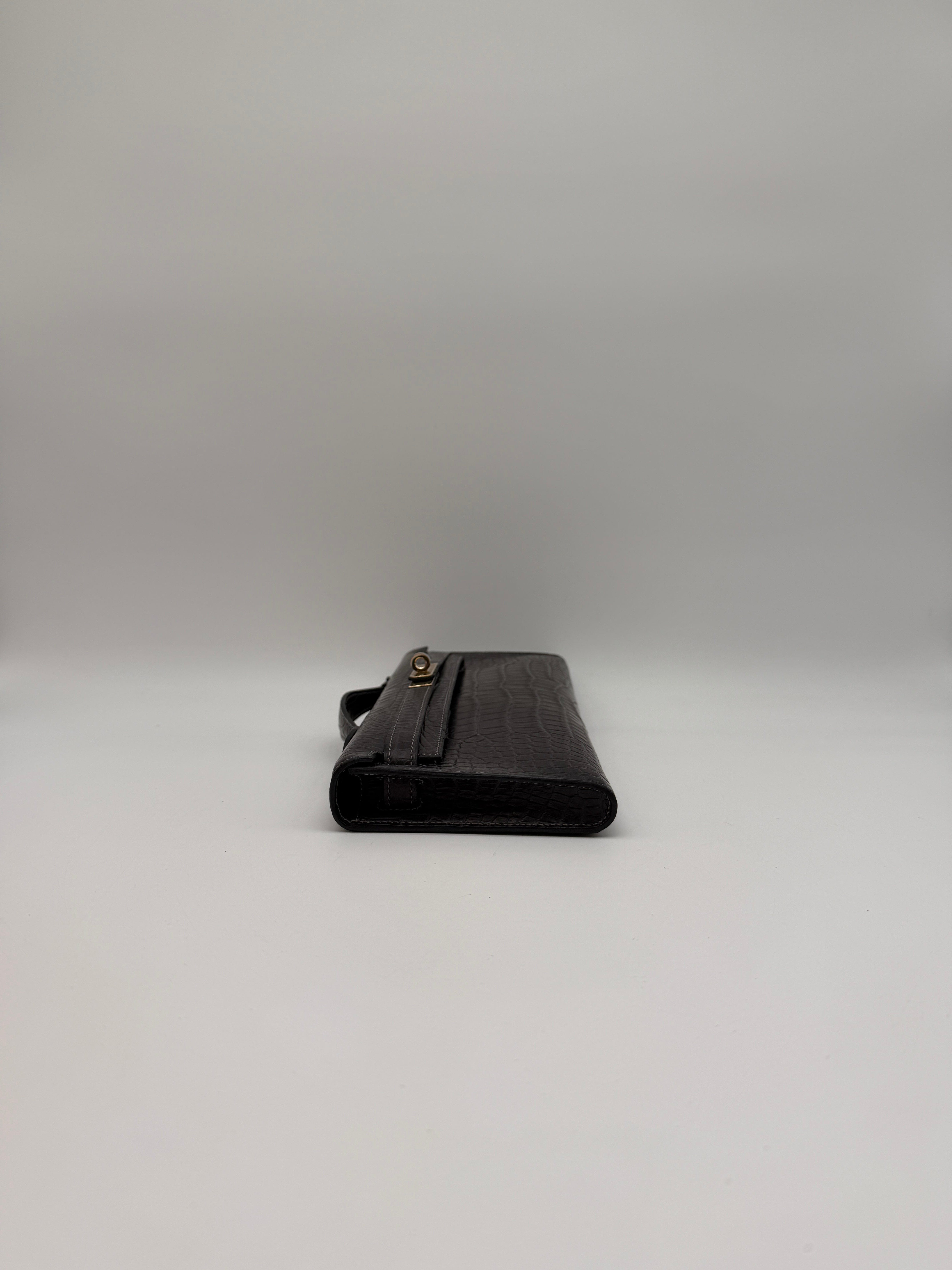 Hermès Hermès Kelly Cut Graphite Matt Porosus Permabrass Hardware