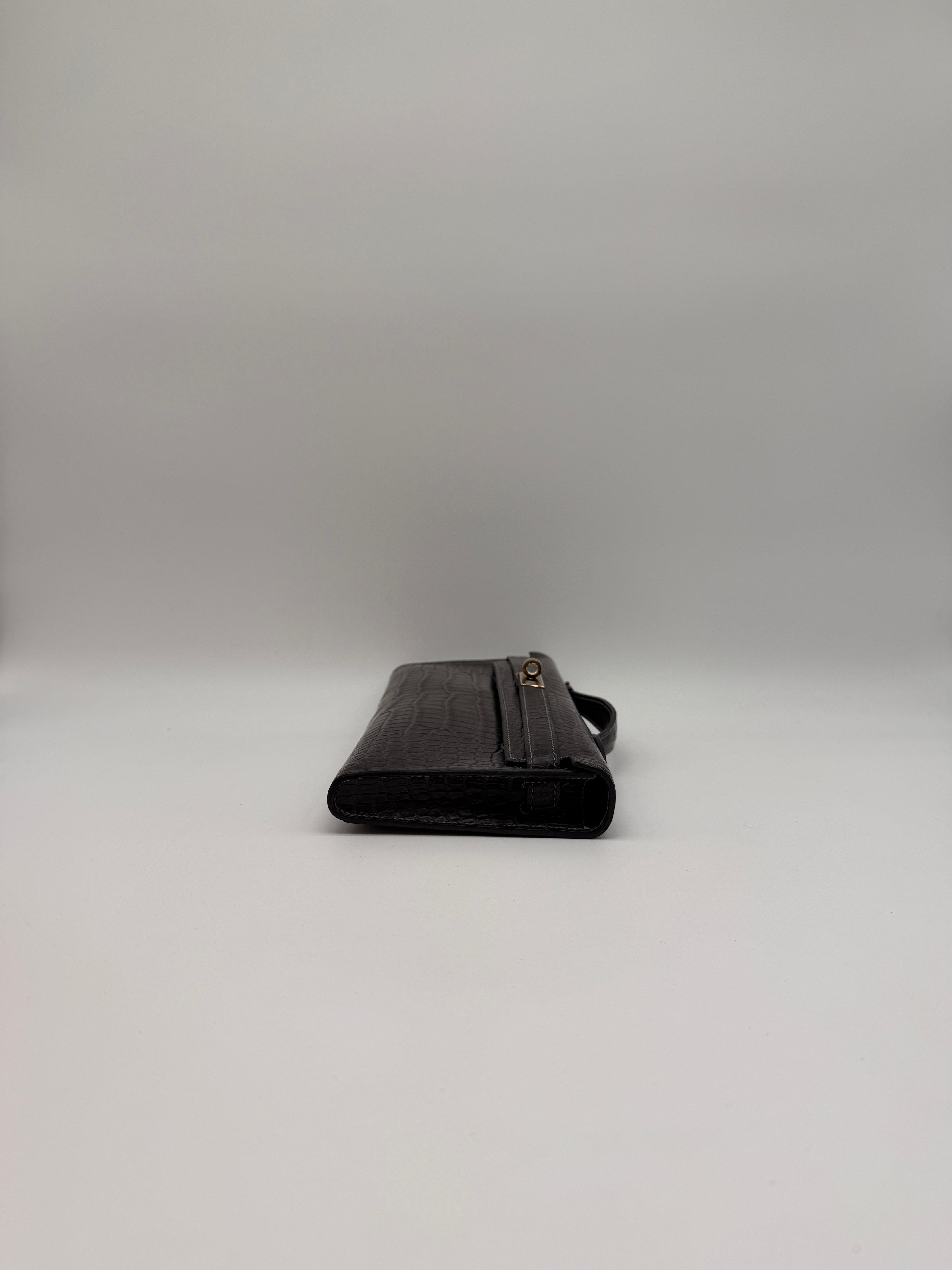 Hermès Hermès Kelly Cut Graphite Matt Porosus Permabrass Hardware