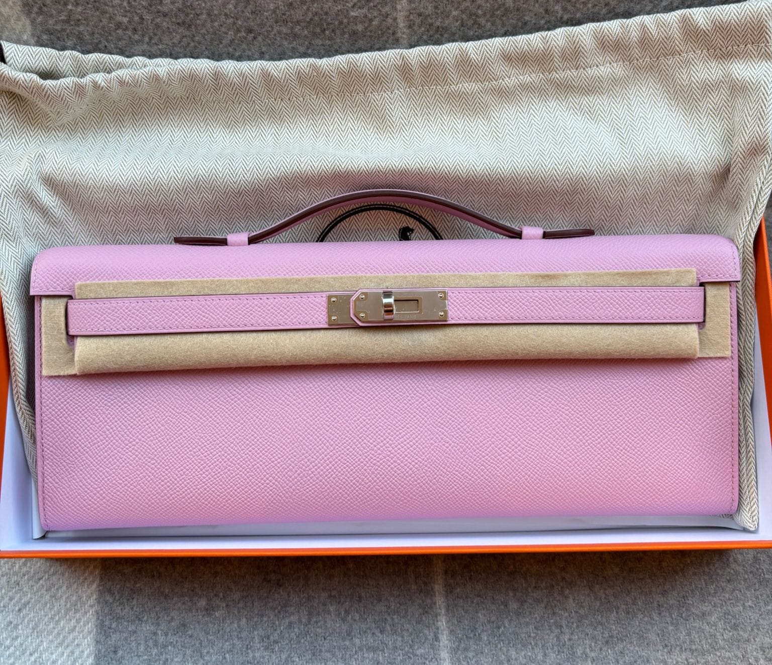 Hermes Hermes Kelly Cut Mauve Sylvestre PHW Epsom Leather ALTC0769
