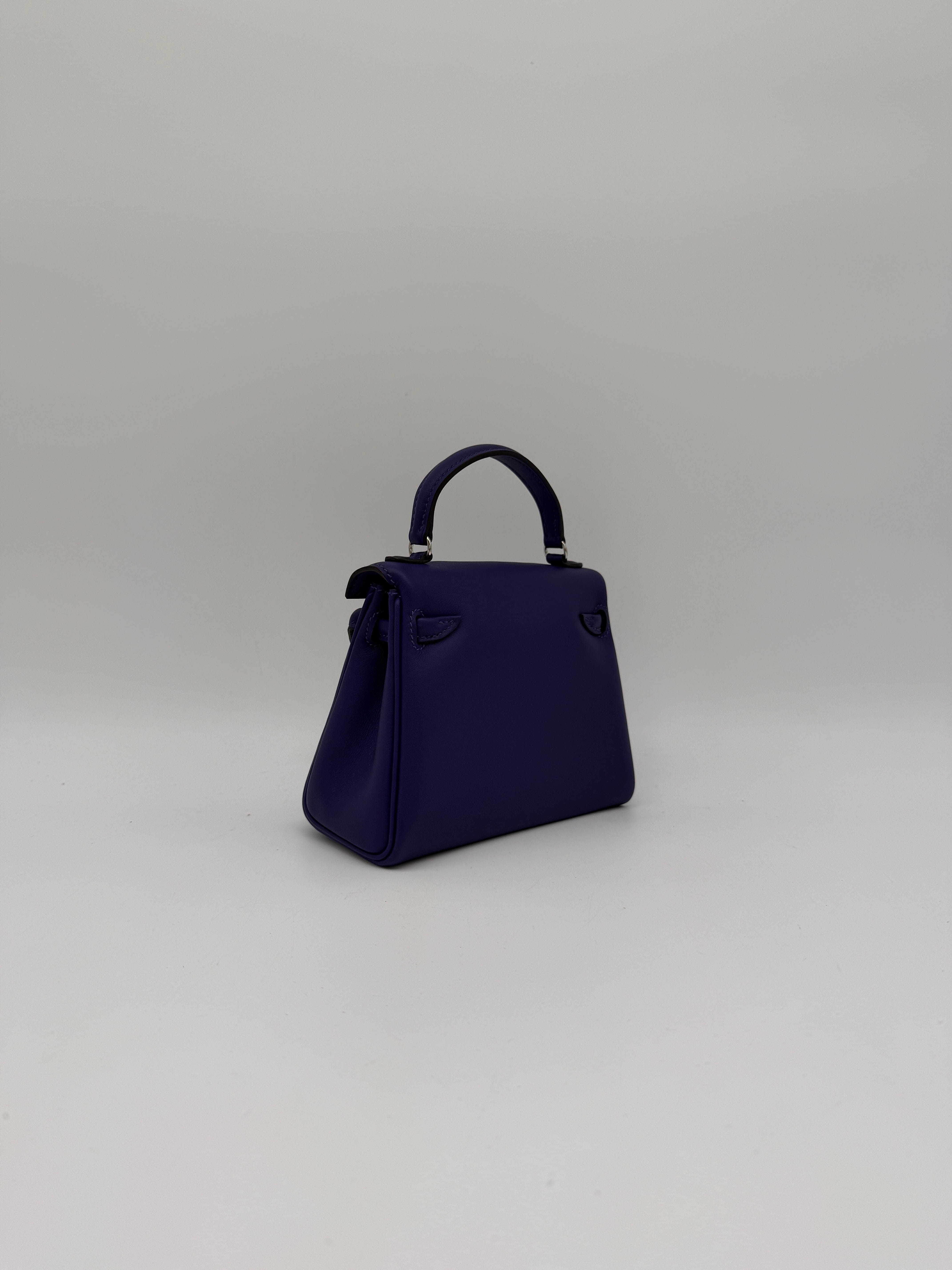 Hermès Hermès Kelly Doll Purple/ Dune Swift Palladium Hardware