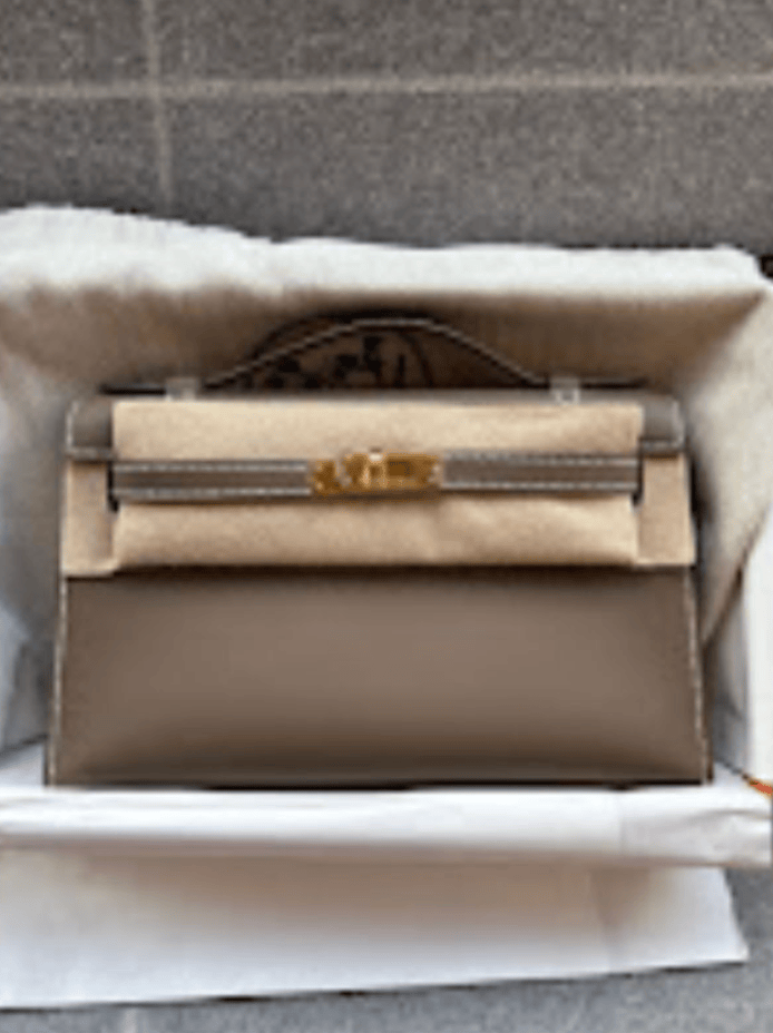 Hermes Hermes Kelly Pochette(c) etoupe ghw G Swift ALTC0759