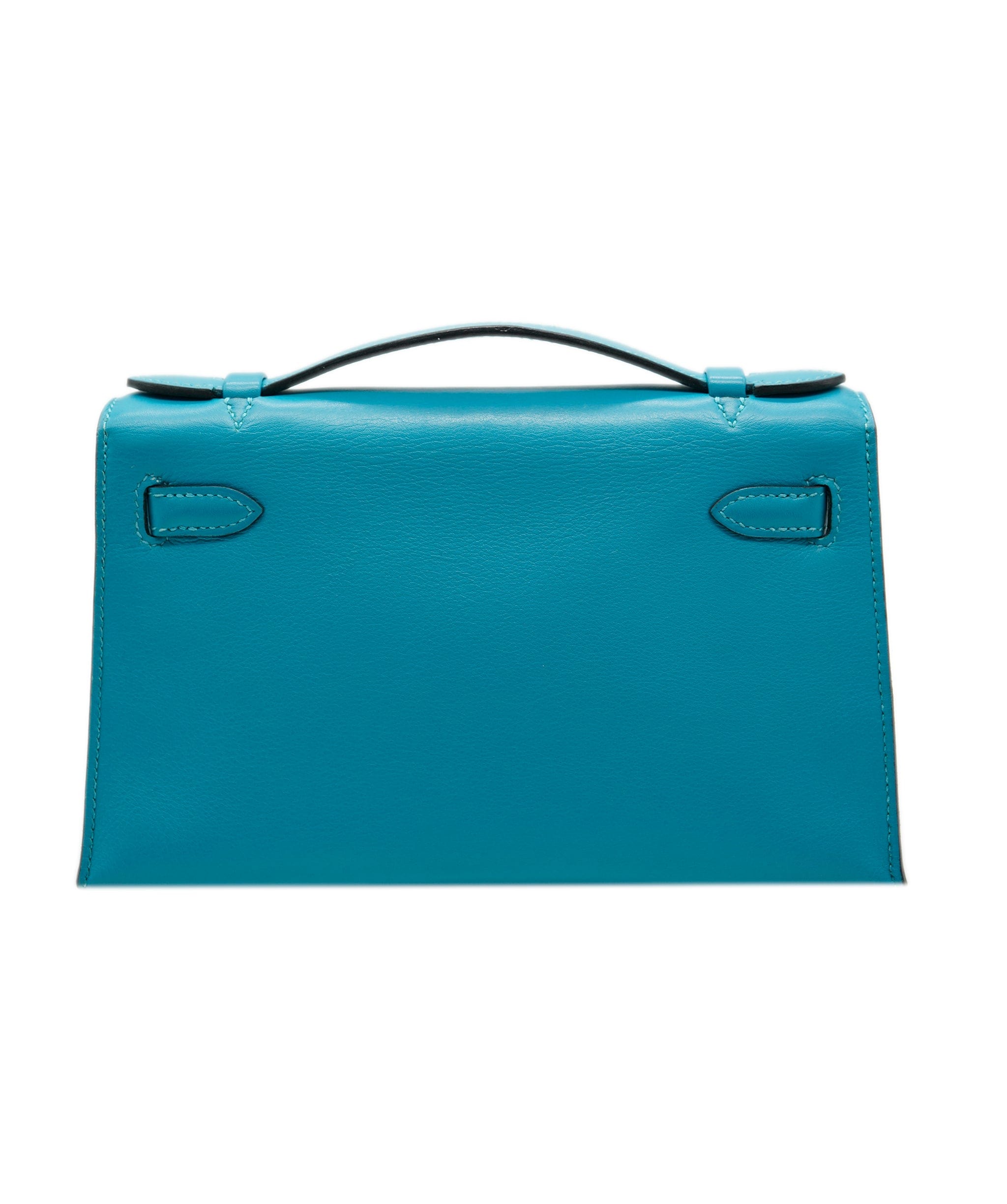 Hermès Hermes Kelly  pochette turquoise PHW ASC4975