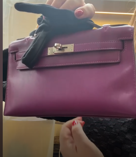 Hermès Hermes Kelly Pochette Violet PHW SYCYB1068