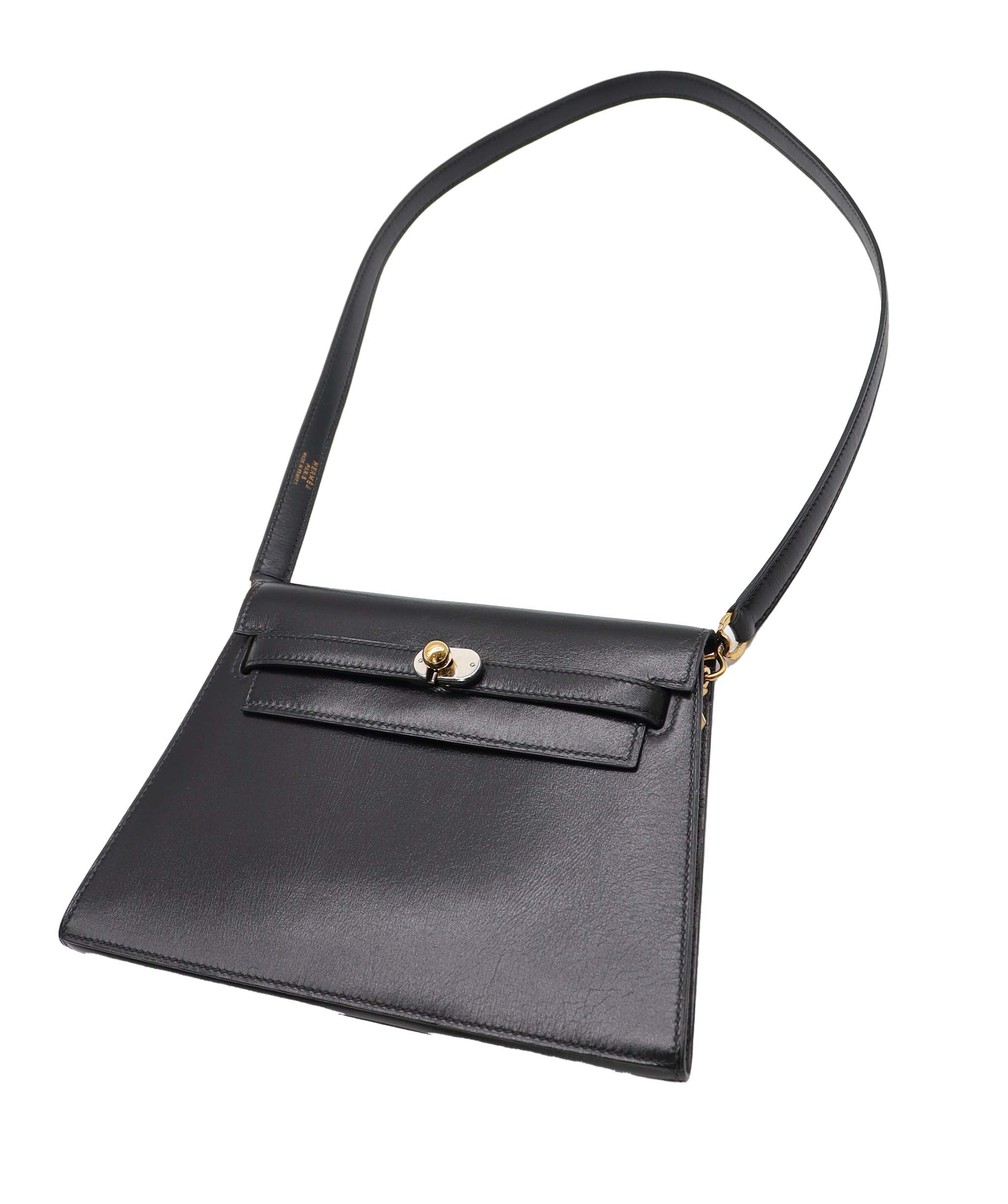 Hermès Hermes Kelly Shoulder Black PHW DXBS3519 CIRCLE S 1989
