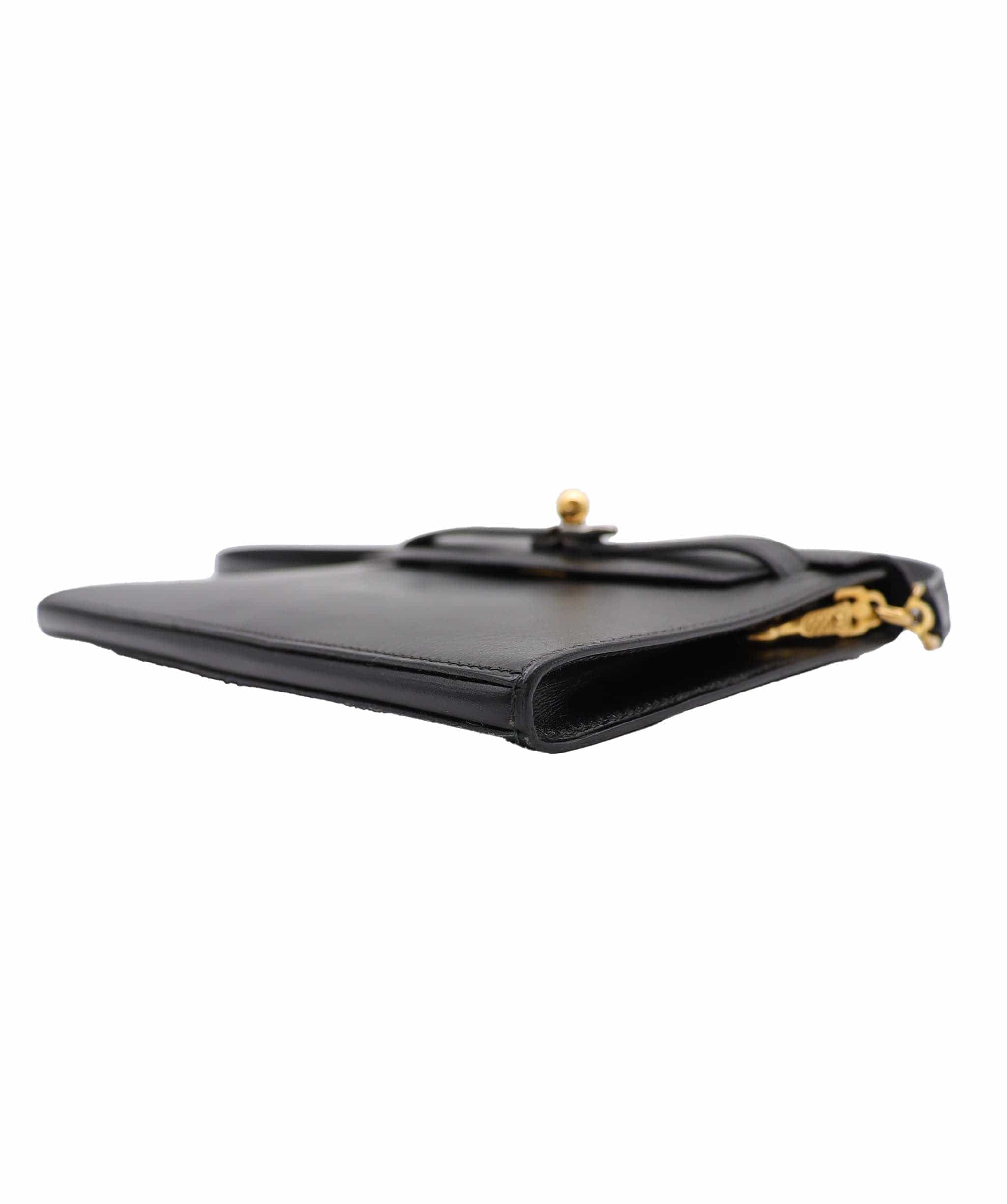 Hermès Hermes Kelly Shoulder Black PHW DXBS3519 CIRCLE S 1989