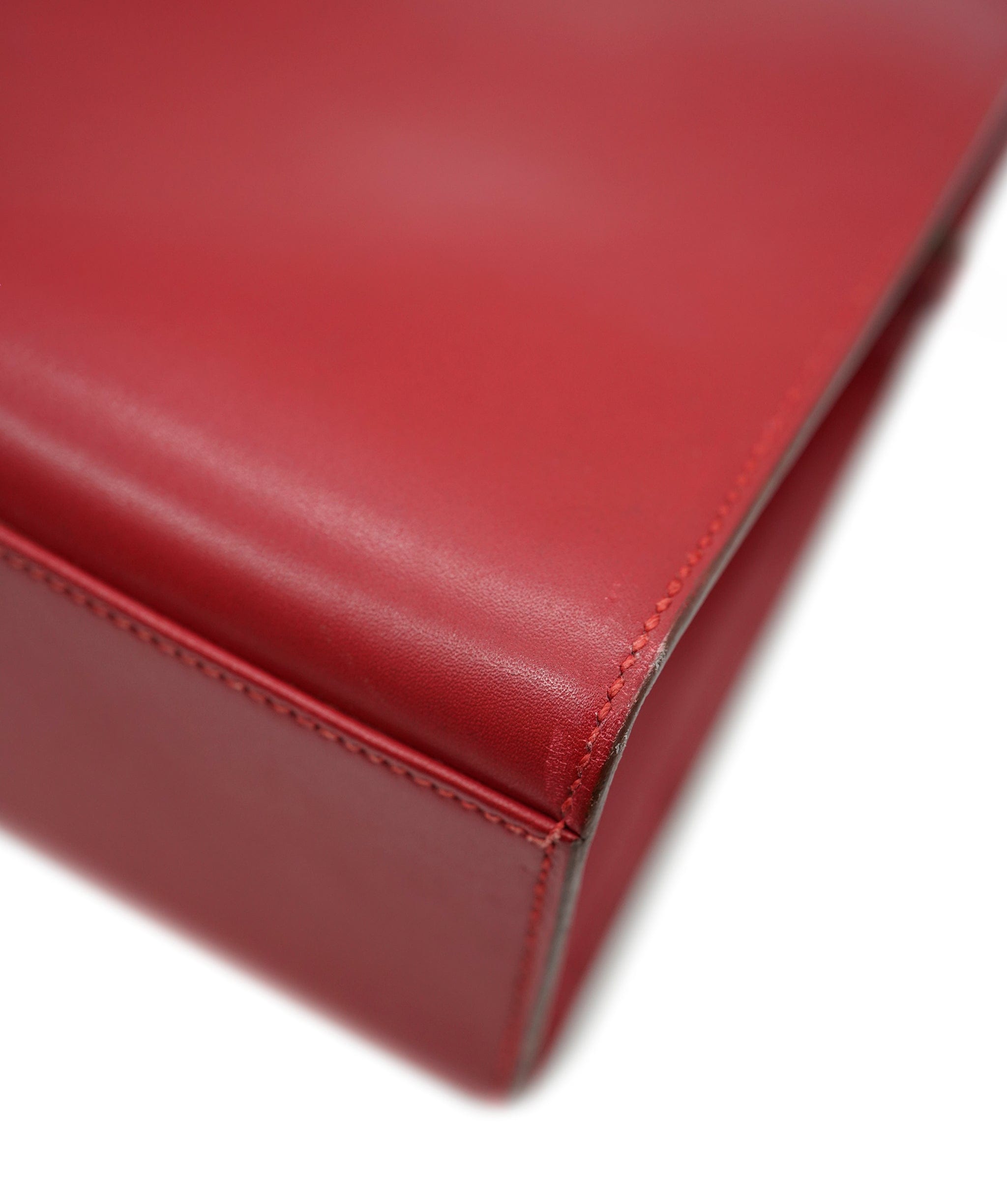 Hermès HERMES Kelly Sport PM Shoulder Bag Box Calf Rouge Vif Purse ALC1973