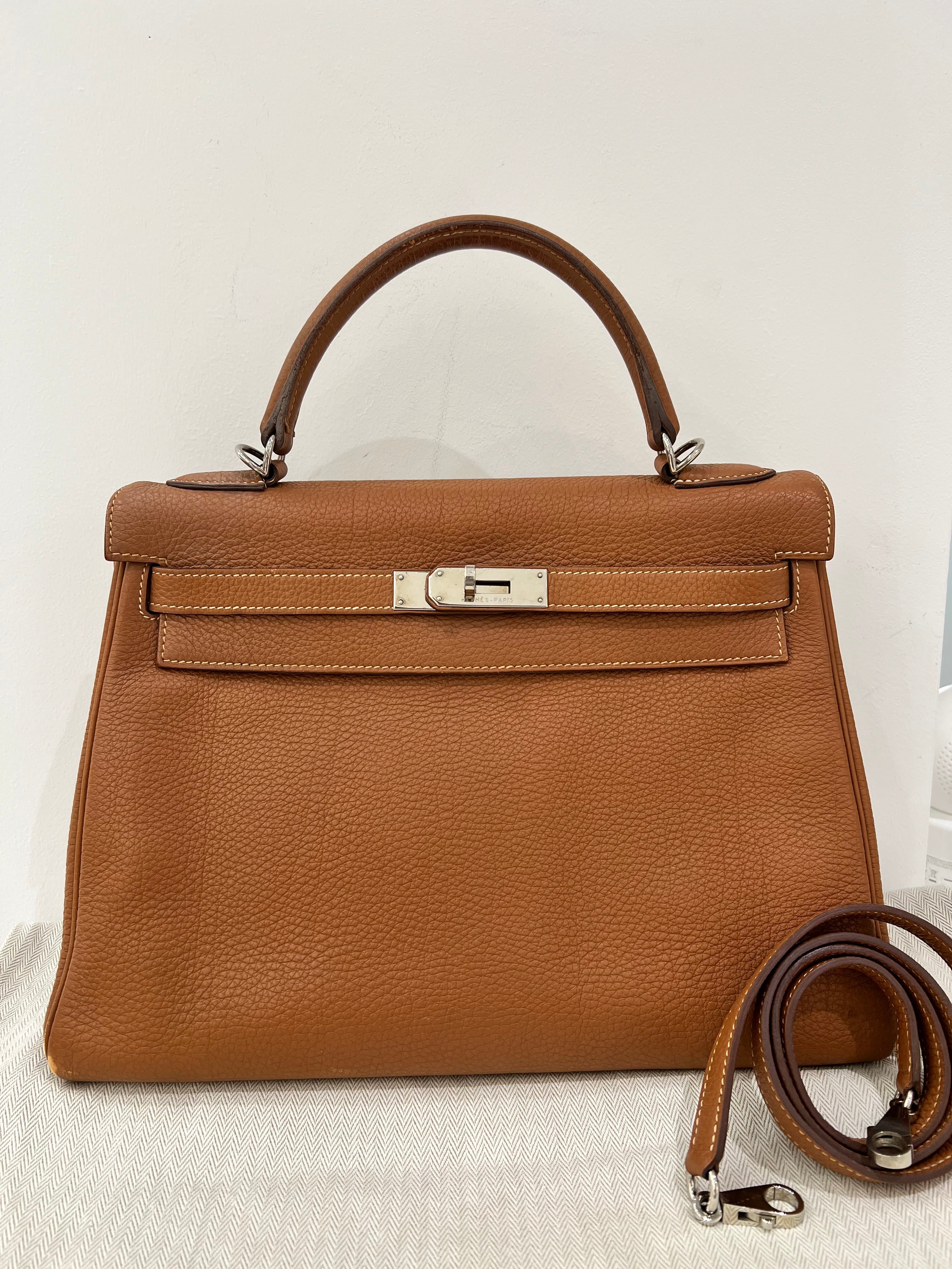 HERMES HERMES KELLY TOGO GOLD HANDBAG SIZE 32 2000000137155