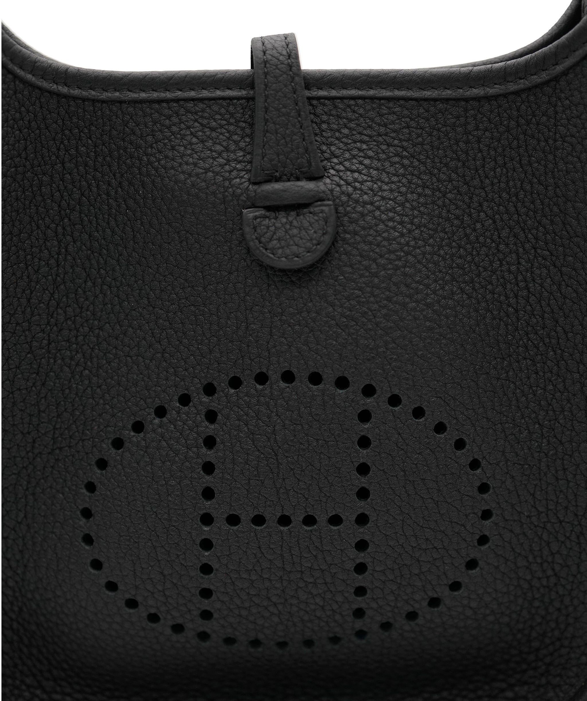 Hermès Hermes Mini Black Evelyn BNIB with canvas strap ALC1757