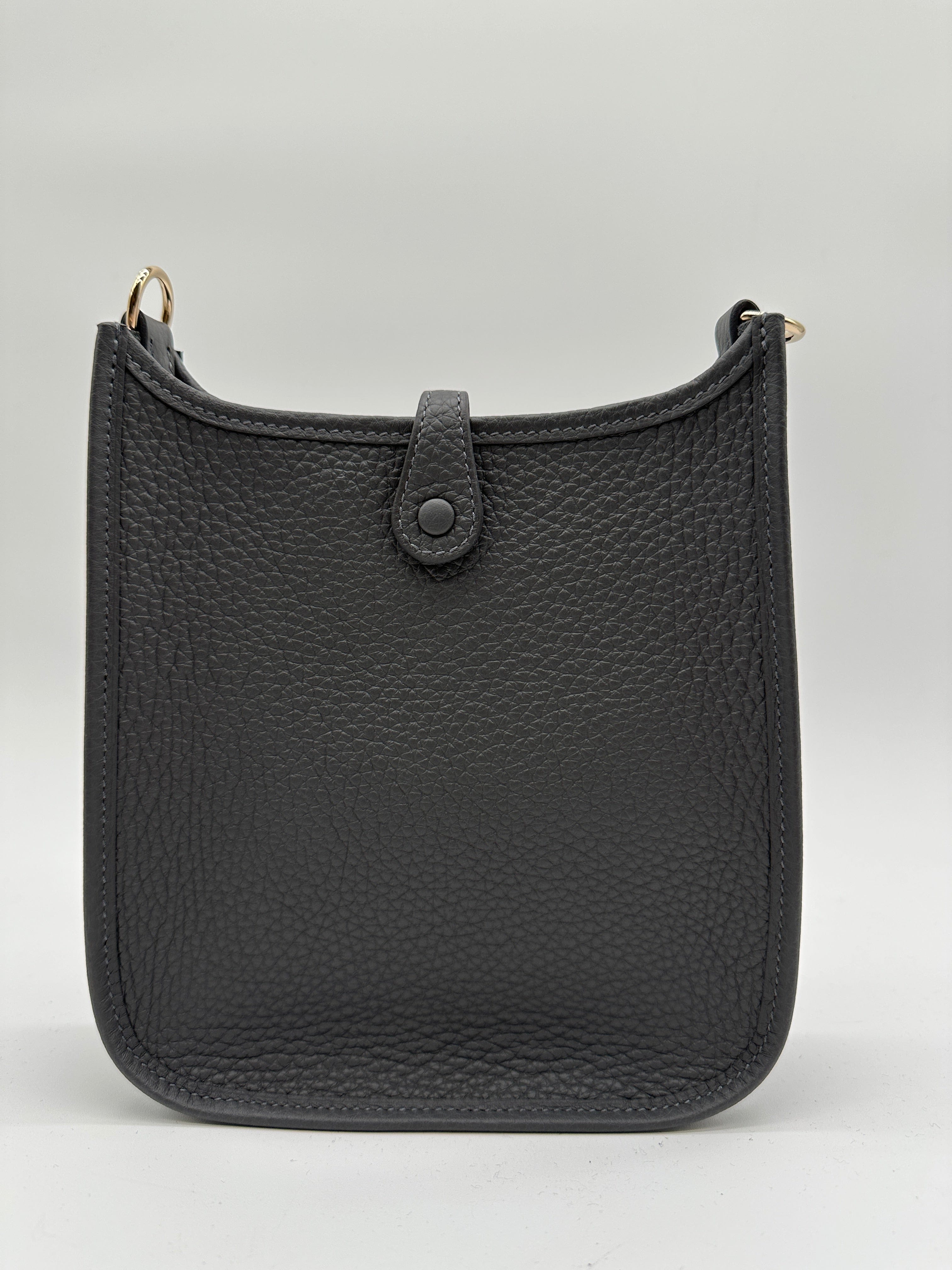 Hermès Hermès Mini Evelyne Ardoise Tourillon Clemence Gold Hardware