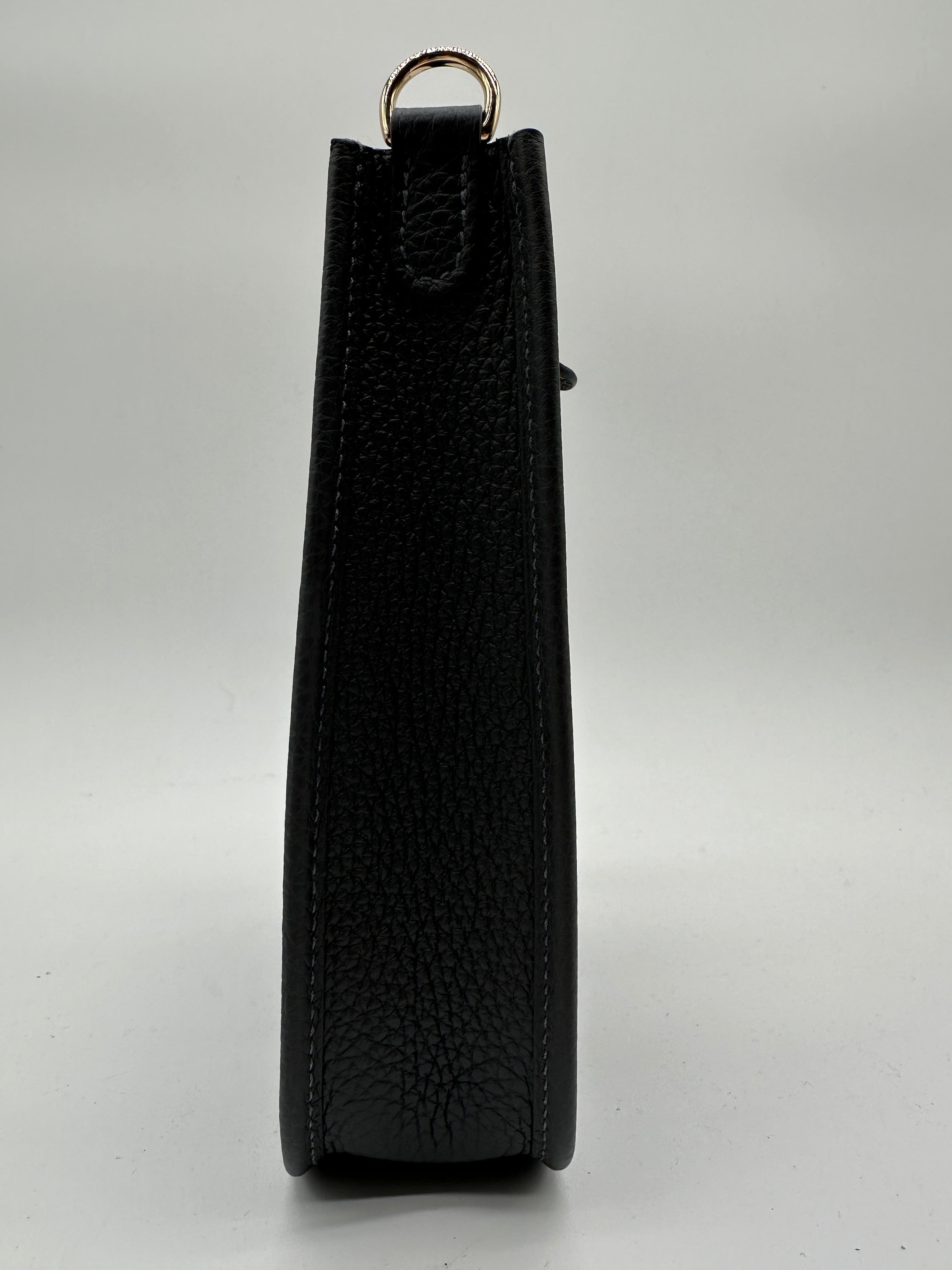 Hermès Hermès Mini Evelyne Ardoise Tourillon Clemence Gold Hardware