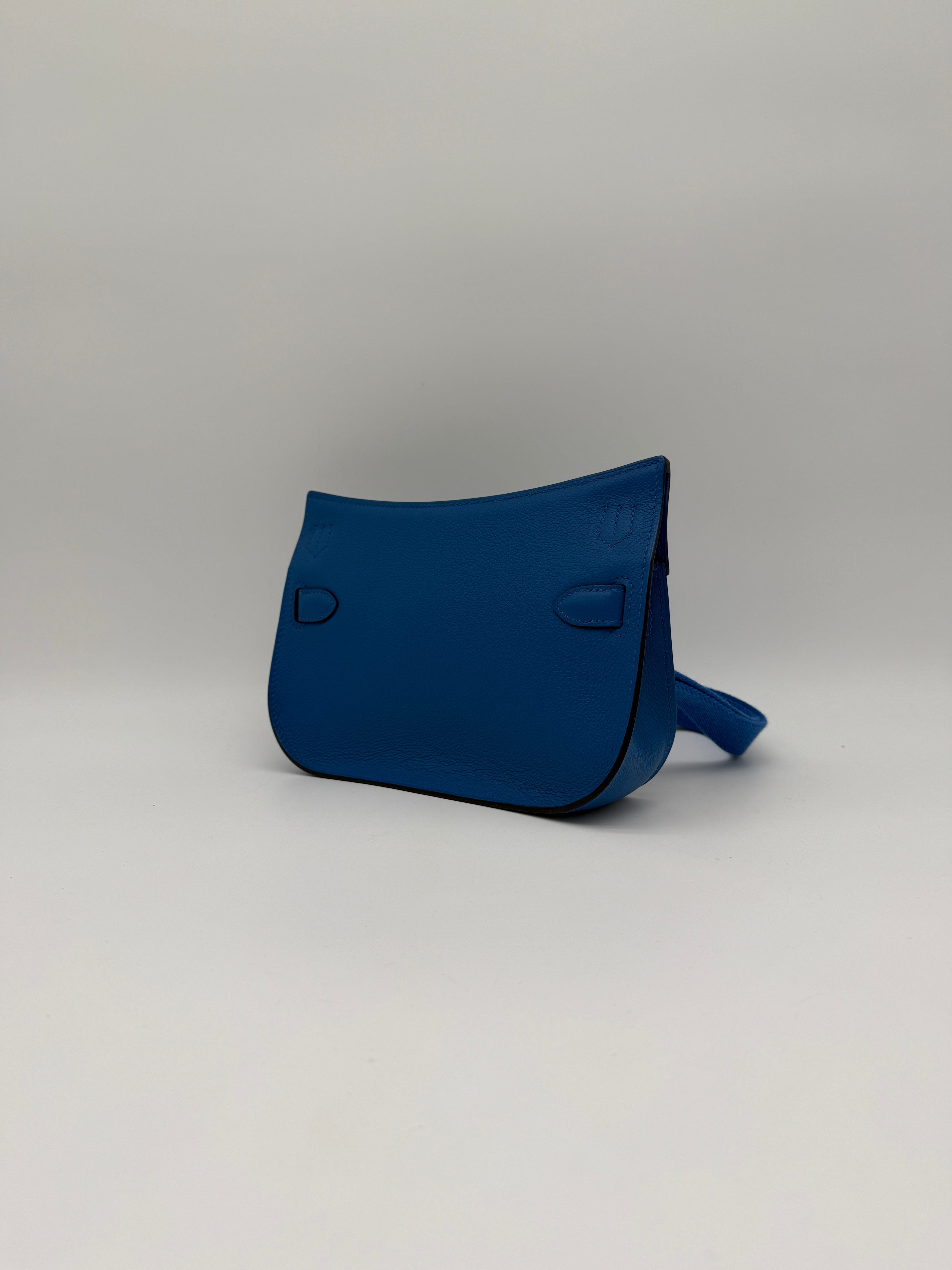 Hermès Hermès Mini Jypsiere Evercolor Blue Zellige Palladium Hardware