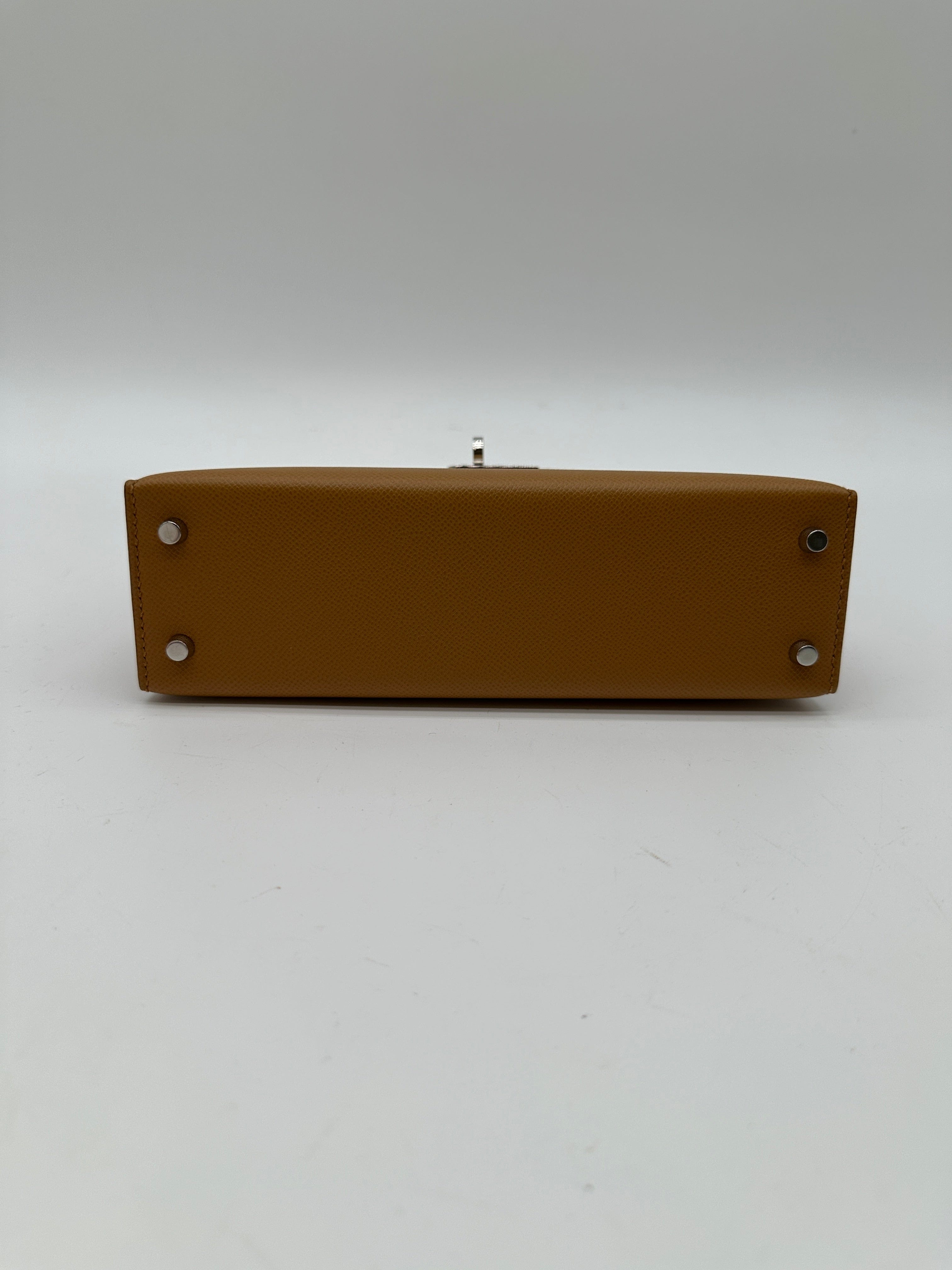 Hermès Hermès Mini Kelly 20 Touch Madame/Alli Missi Sesame / Jaune Ambre PHW K PC485