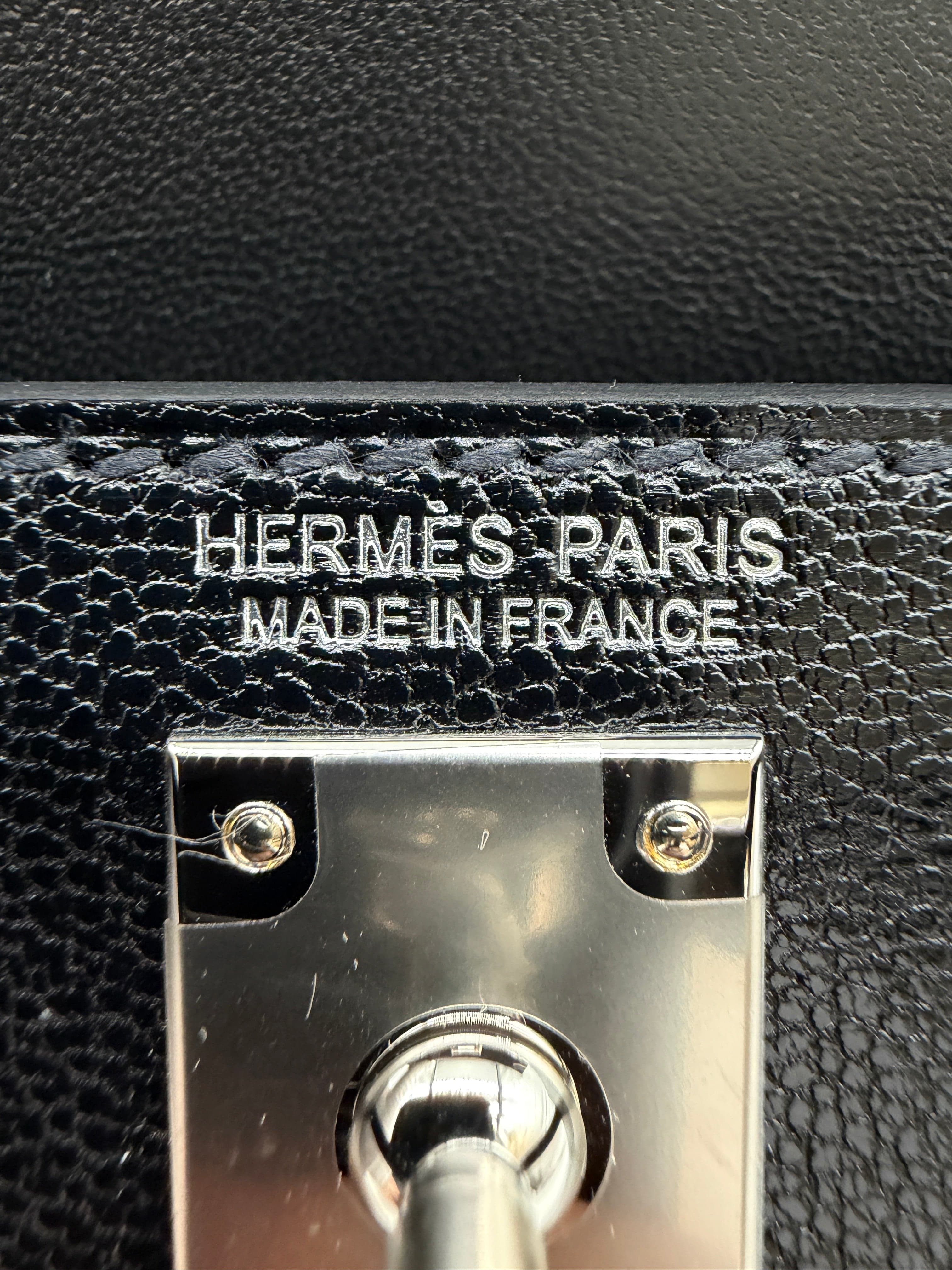 Hermès Hermès Mini Kelly Clou de coeur Black Chevre Palladium Hardware