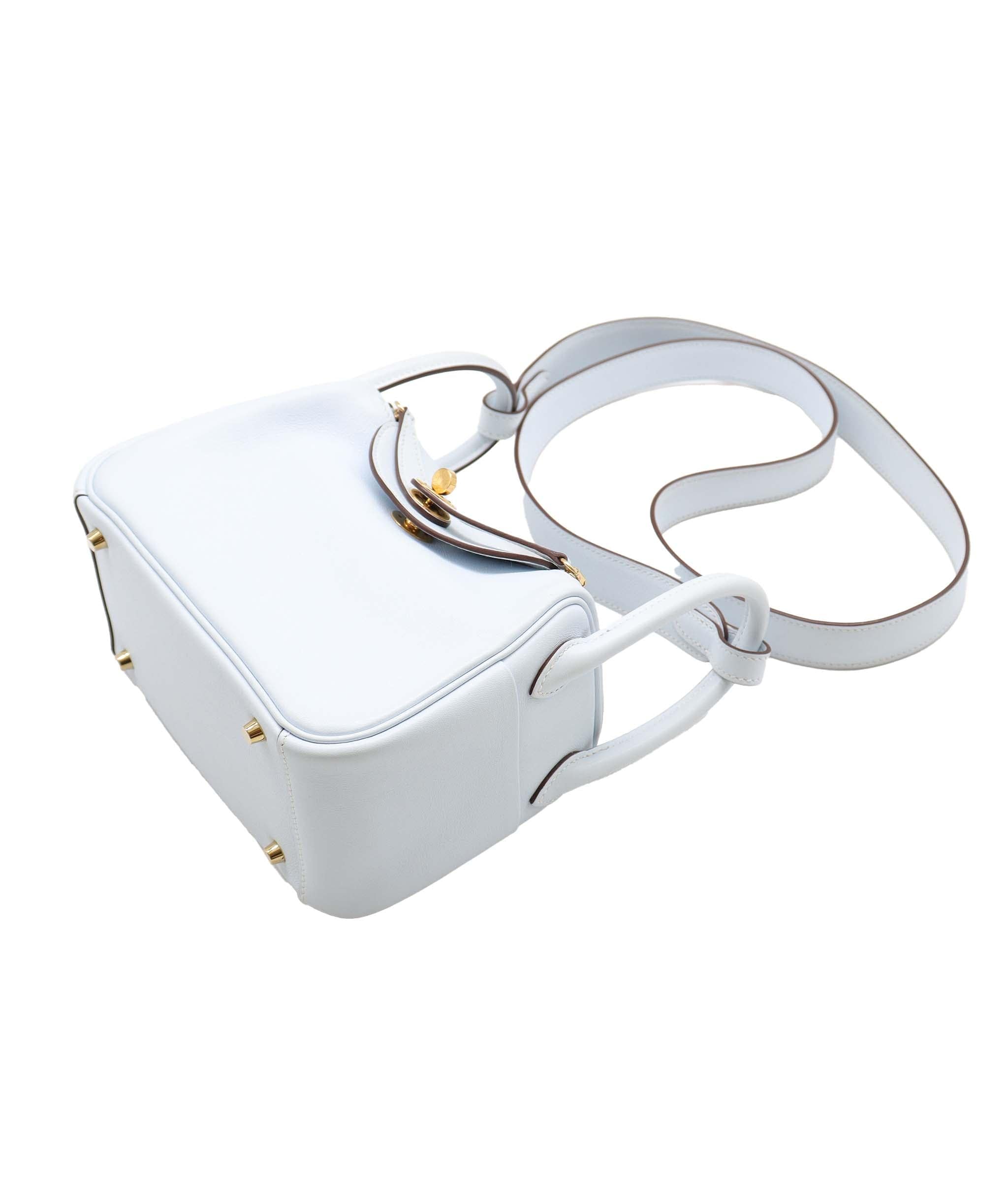 Hermès Hermes Mini Lindy Blue Brume Swift GHW #Z SKC1935