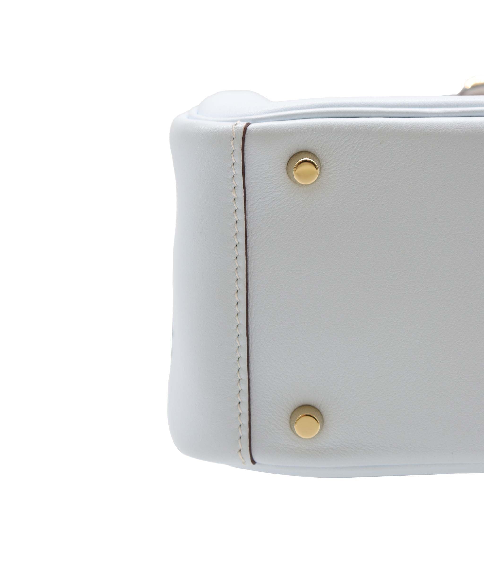 Hermès Hermes Mini Lindy Blue Brume Swift GHW #Z SKC1935