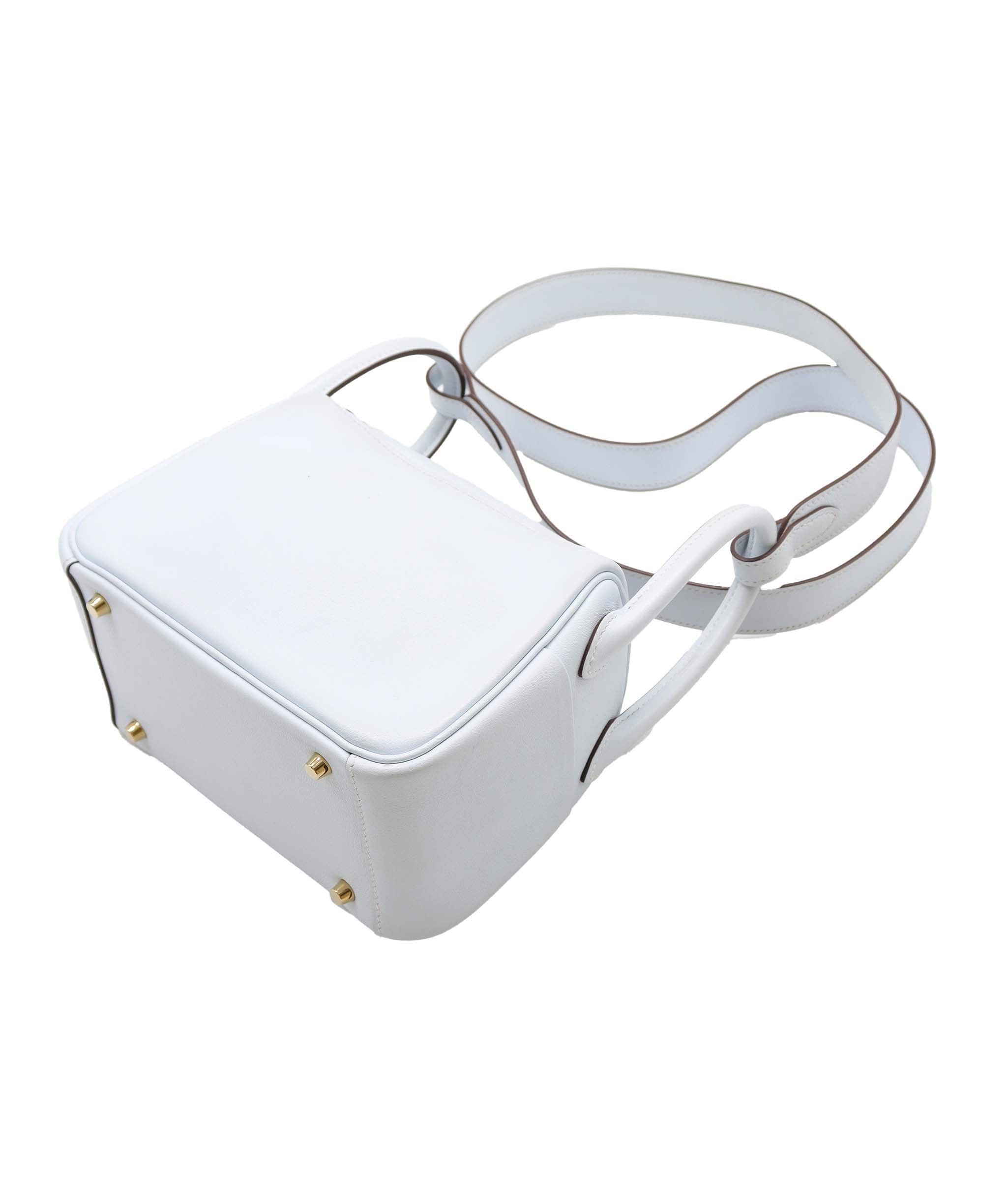 Hermès Hermes Mini Lindy Blue Brume Swift GHW #Z SKC1935