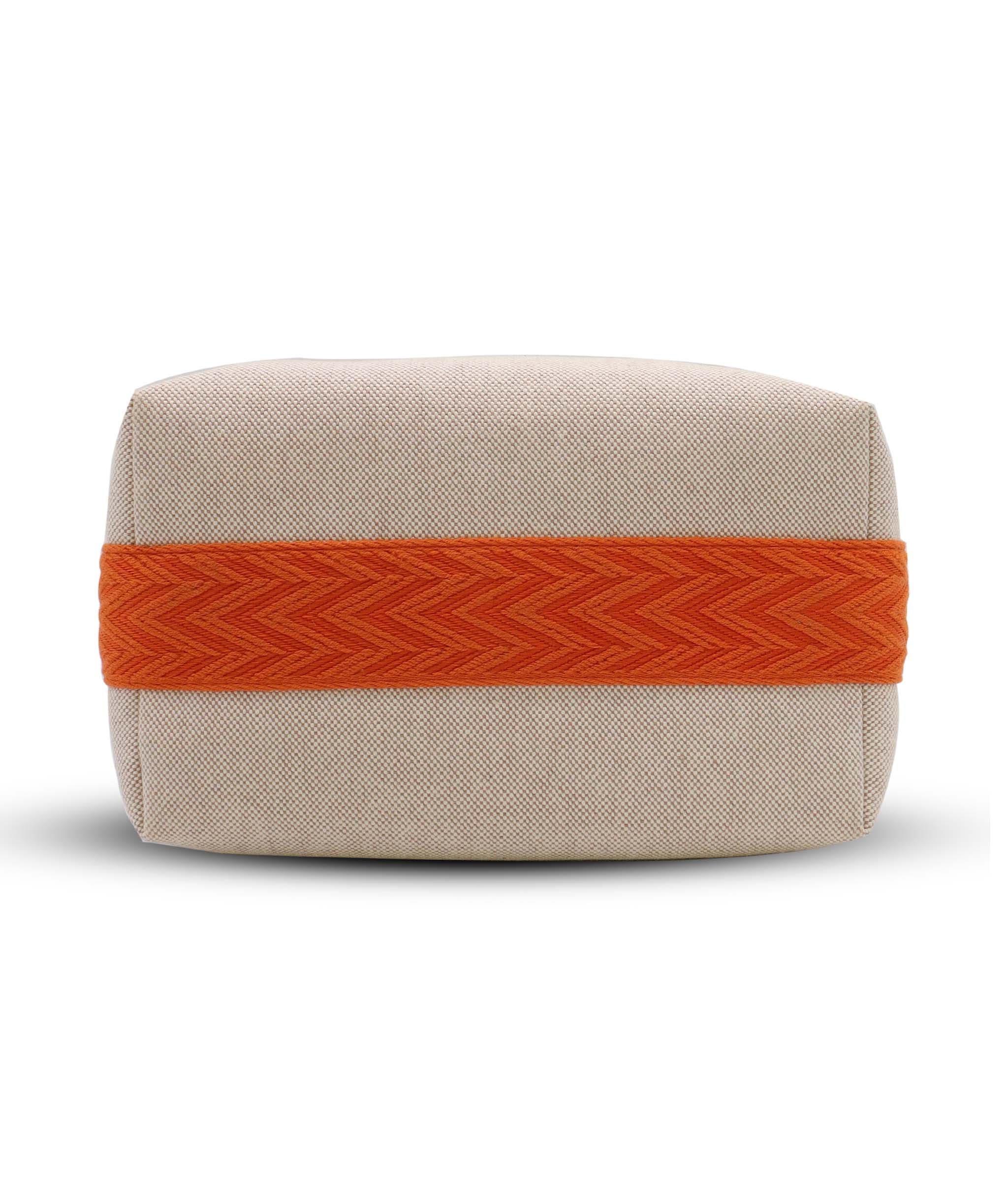 Hermès Hermes Orange Canvas Bride A Brac Top Handle AGC3555