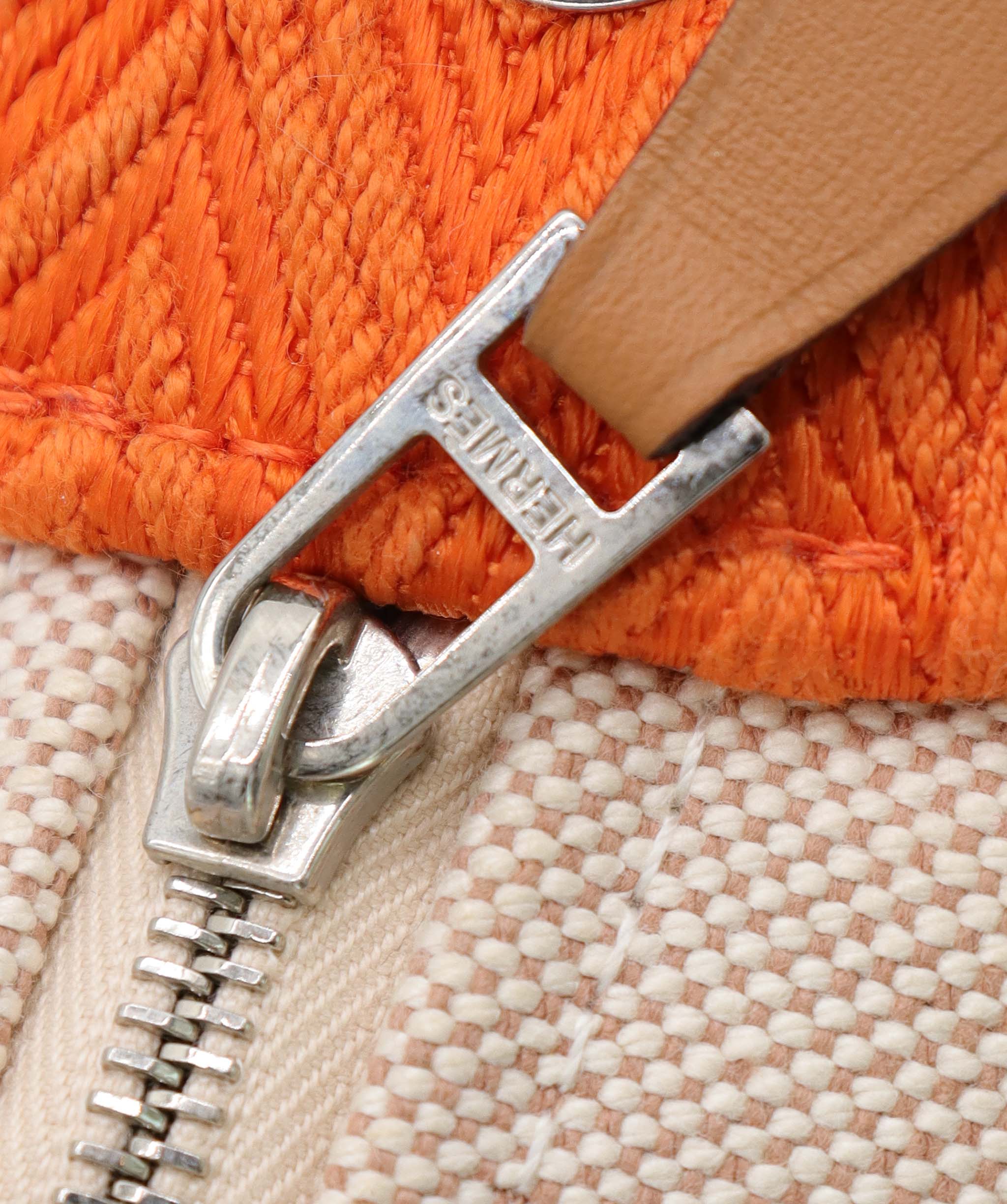 Hermès Hermes Orange Canvas Bride A Brac Top Handle AGC3555