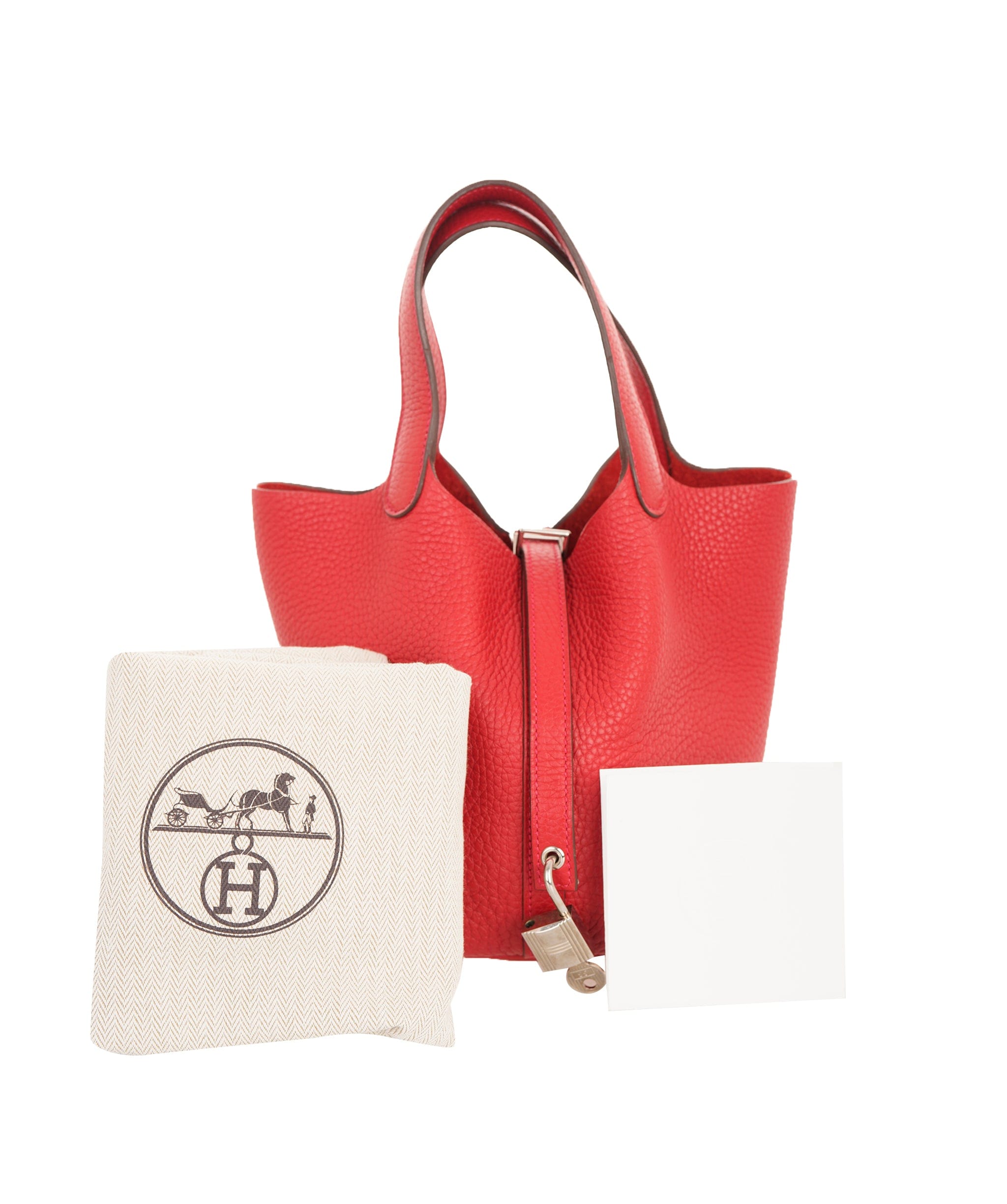 Hermès Hermes Picotin 18 Clemence Rouge Casaque ALC3130