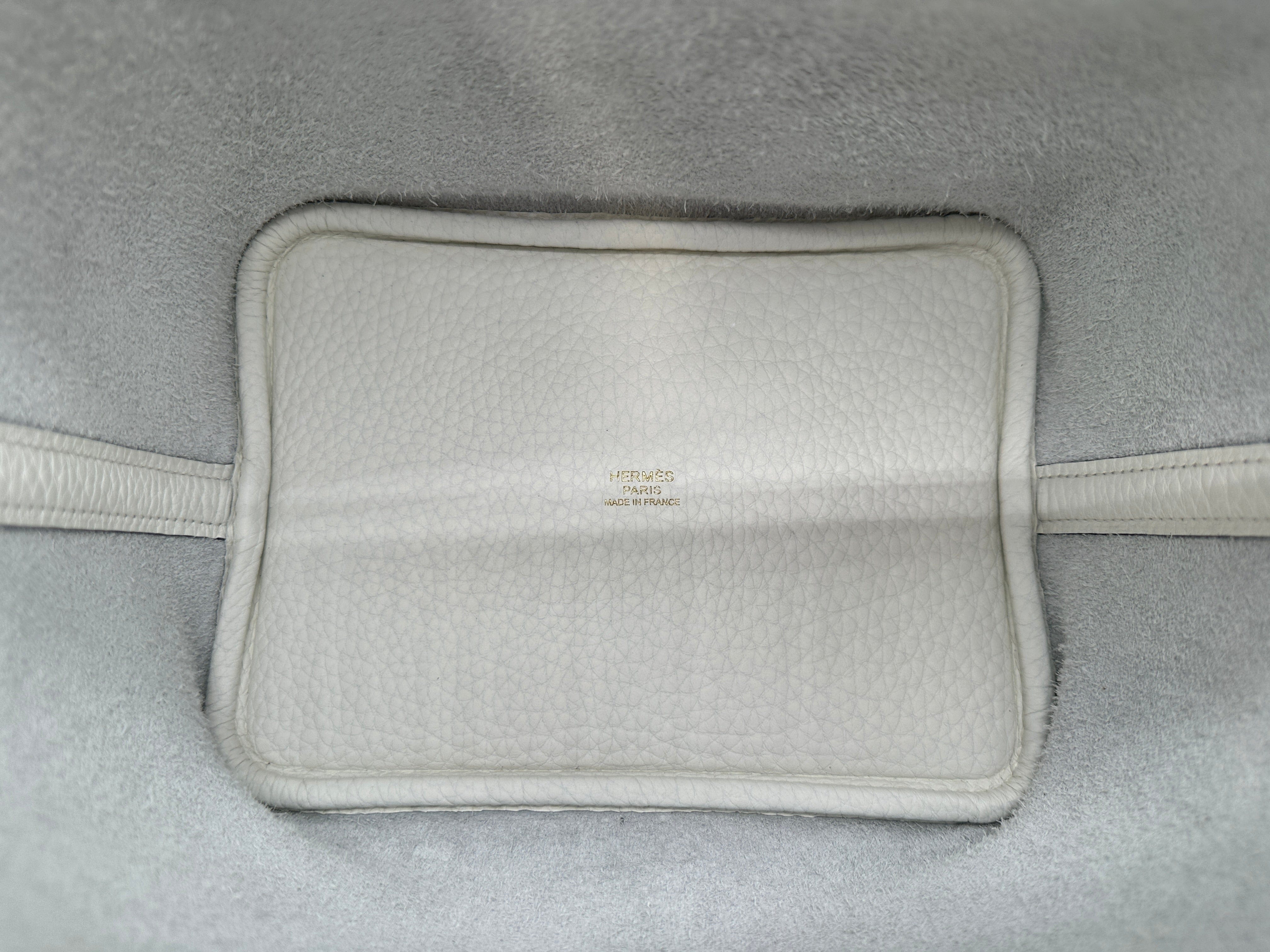 Hermès Hermès Picotin 18 New White Tourillion Clemence Gold Hardware