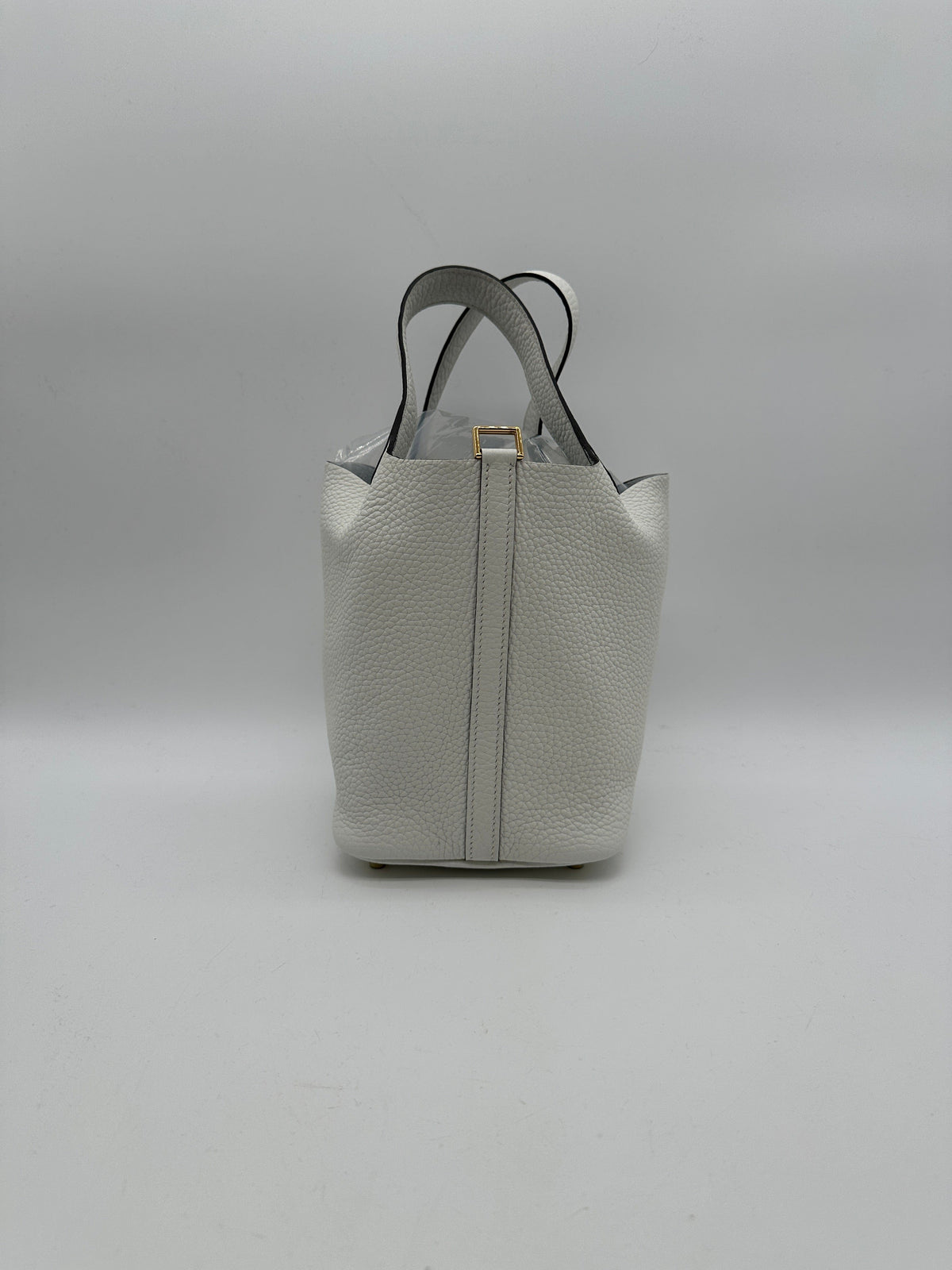 Hermès Hermès Picotin 18 New White Tourillion Clemence Gold Hardware