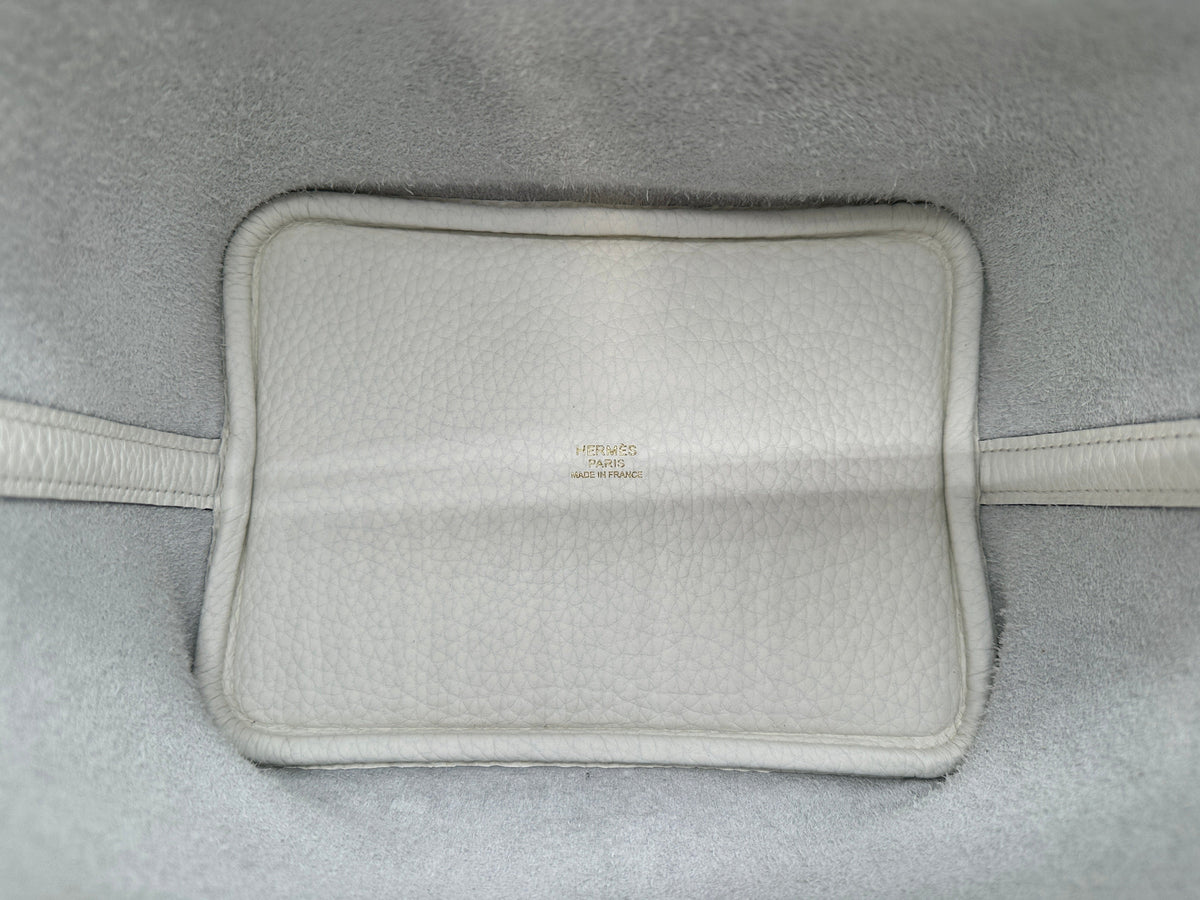 Hermès Hermès Picotin 18 New White Tourillion Clemence Gold Hardware