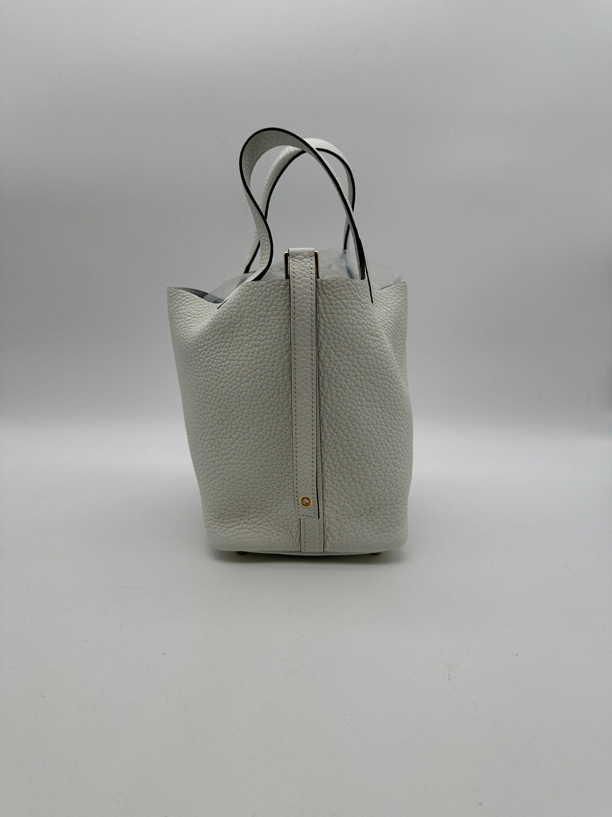 Hermès Hermès Picotin 18 New White Tourillion Clemence Gold Hardware