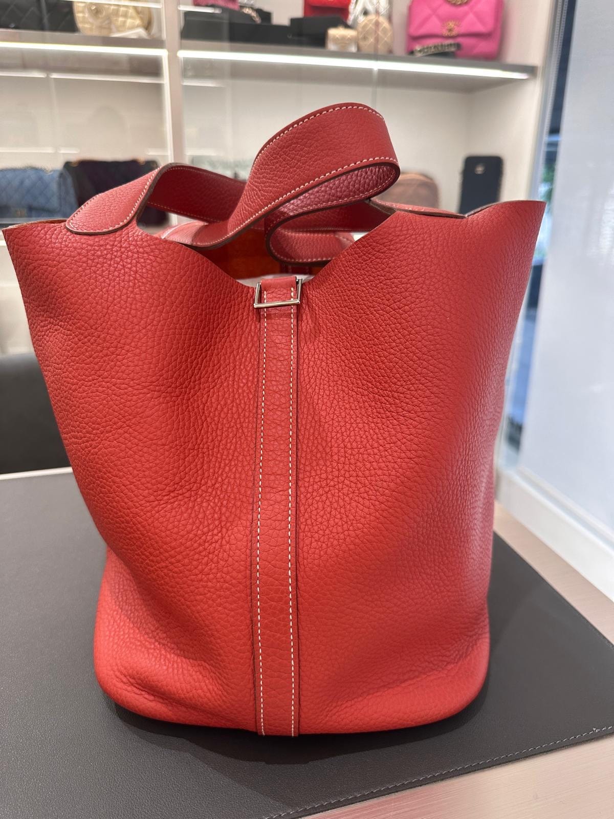 Hermès Hermes Picotin 26 GM Sanguine Clem PHW #O SKC8091H