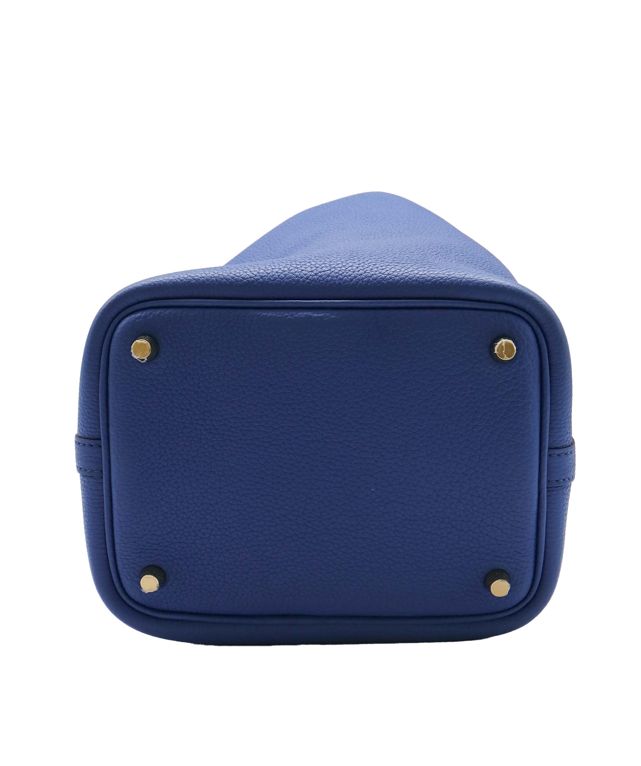 Hermès Hermes Picotin Lock 18 Blue France Clemence GHW #Z SKC1884