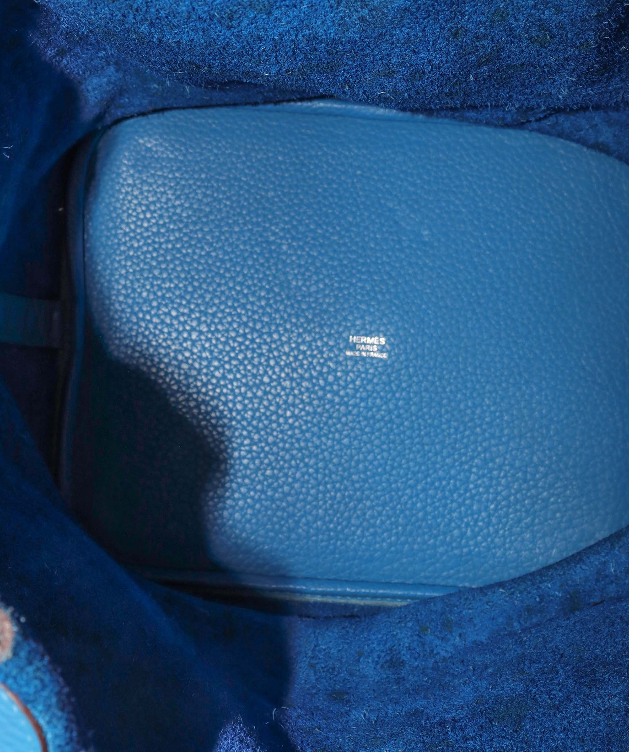 Hermès Hermes Picotin Lock 26 Blue Izmir Clemence PHW #O SKC1882