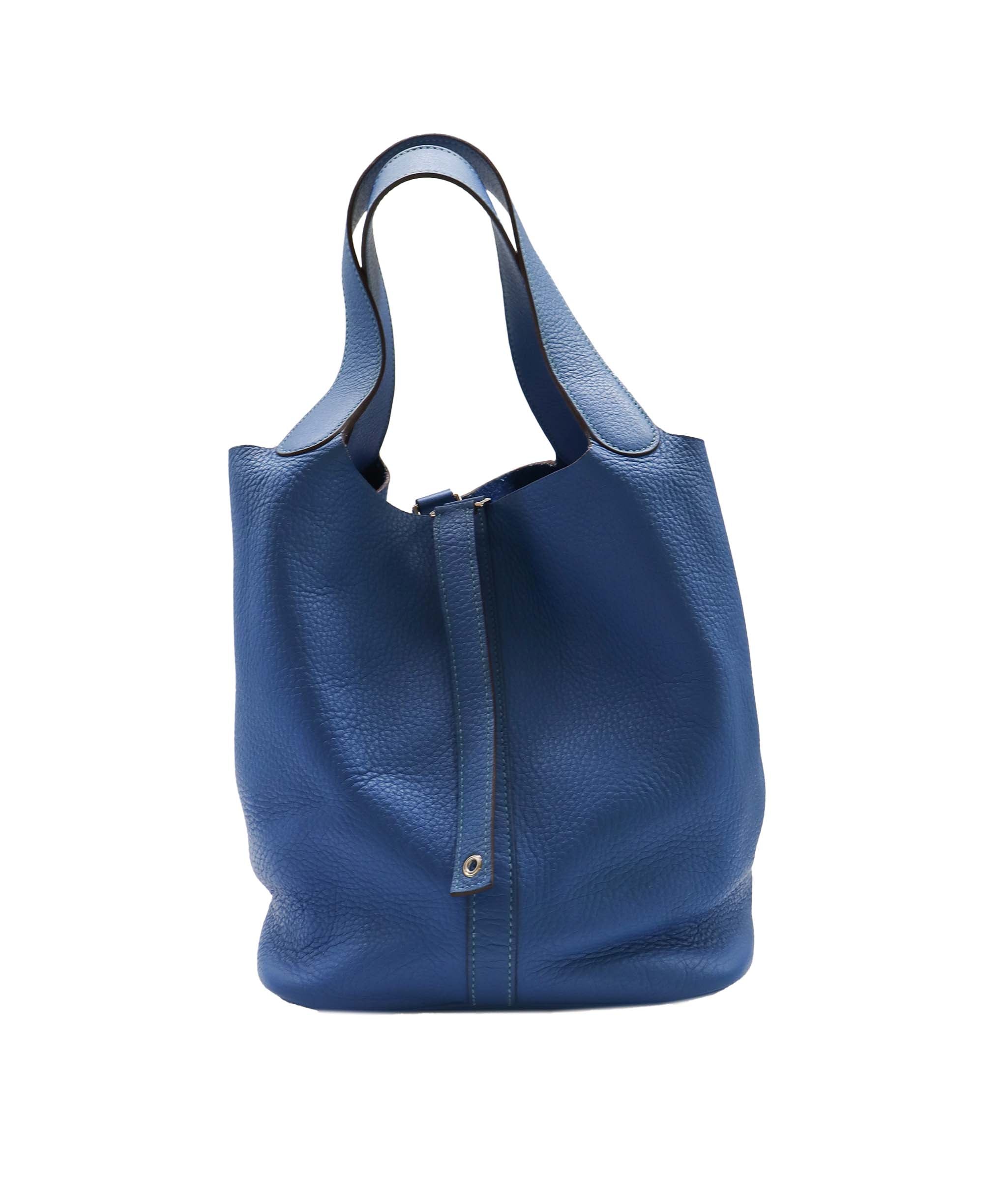 Hermès Hermes Picotin Lock 26 Blue Izmir Clemence PHW #O SKC1882