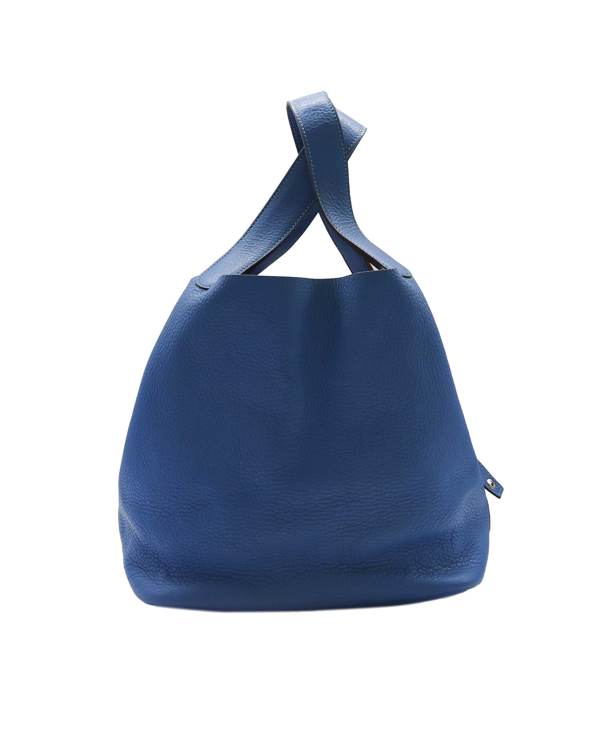 Hermès Hermes Picotin Lock 26 Blue Izmir Clemence PHW #O SKC1882