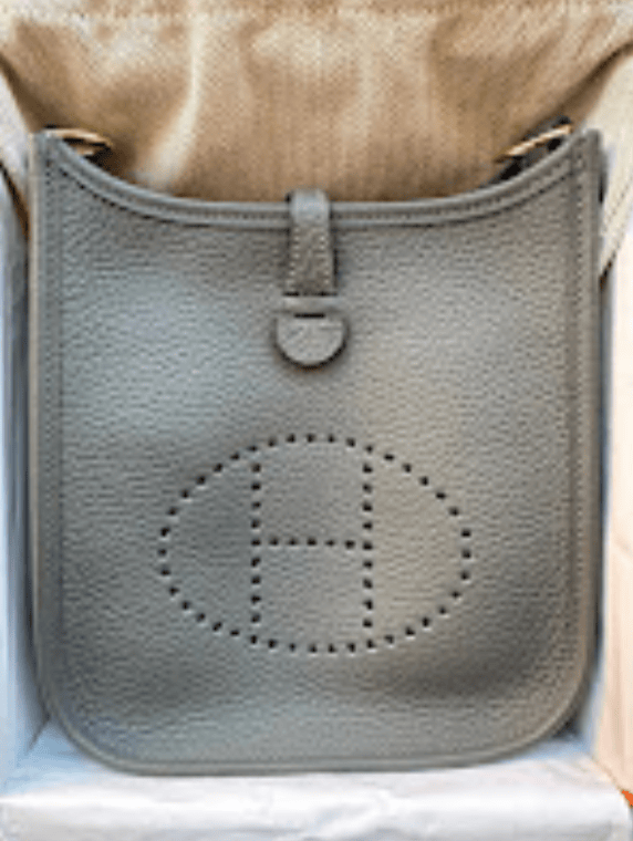 Hermès Hermes Preloved Mini Evelyne (c) Gris Meyer GHW U TC ALTC0675