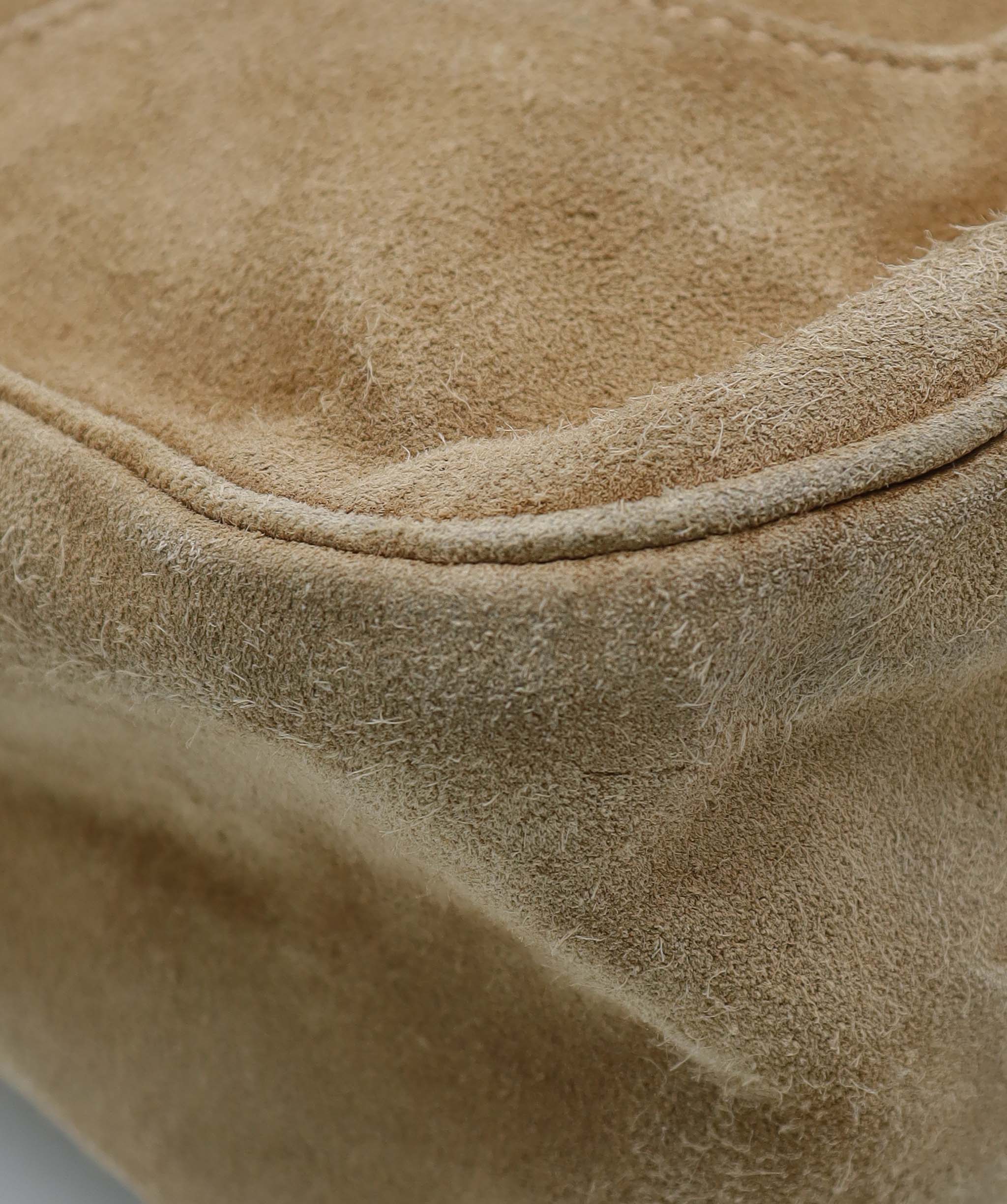 Hermes Hermes suede trim gold hardware beigesuede super rare AGC3561
