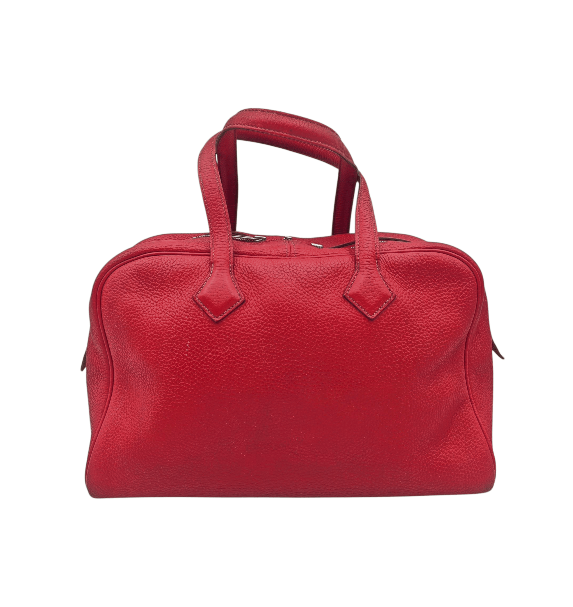 Hermès Hermès Victoria 35 Rouge Garance in Clemence Palladium hardware SYC407JY