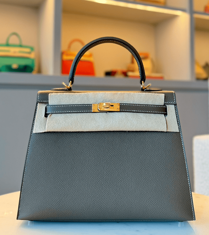 Hermès Kelly Sellier 25 Etoupe AGC3546