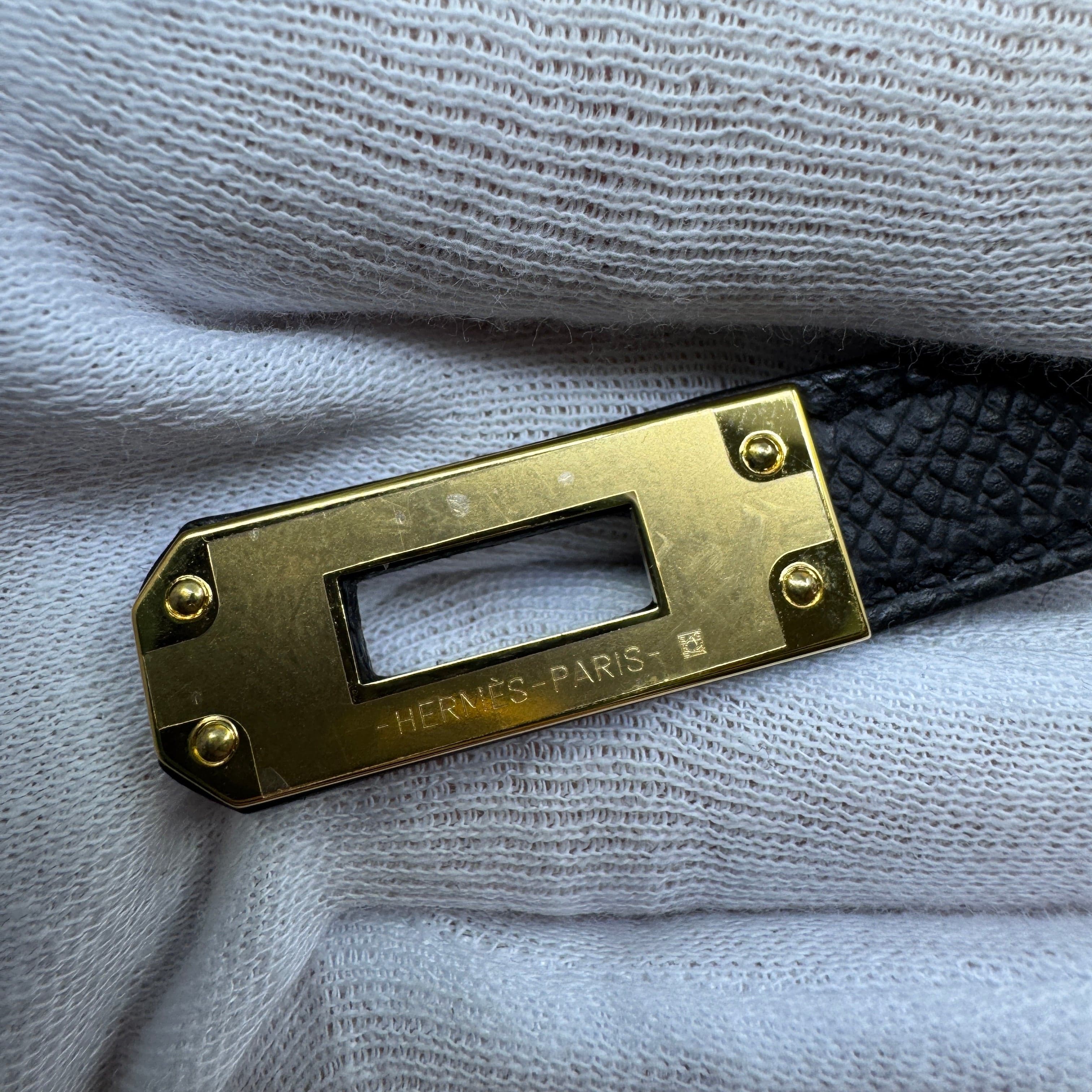 Hermès Kelly25 Black Epsom GHW K B-325910