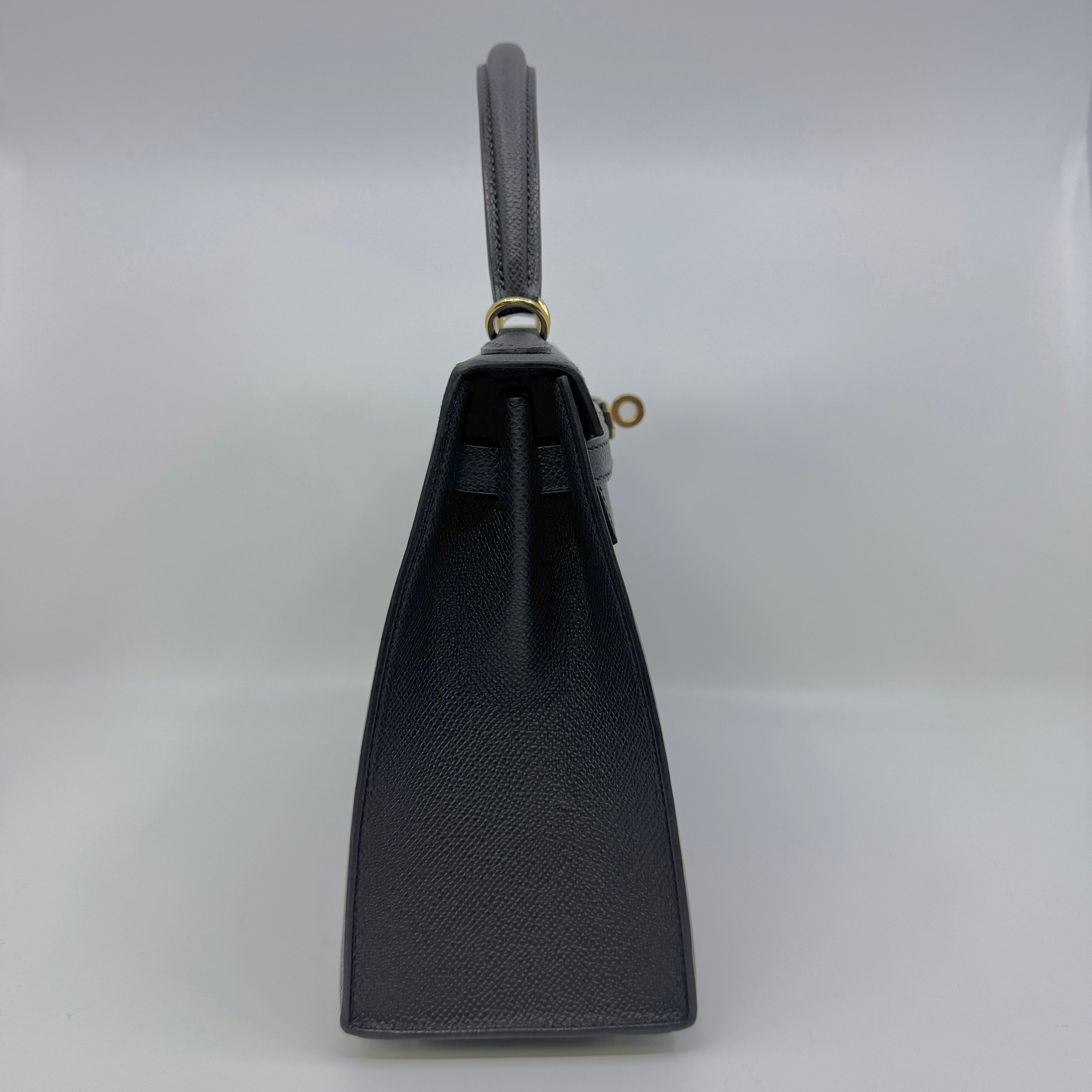 Hermès Kelly25 Black Epsom GHW K B-325910