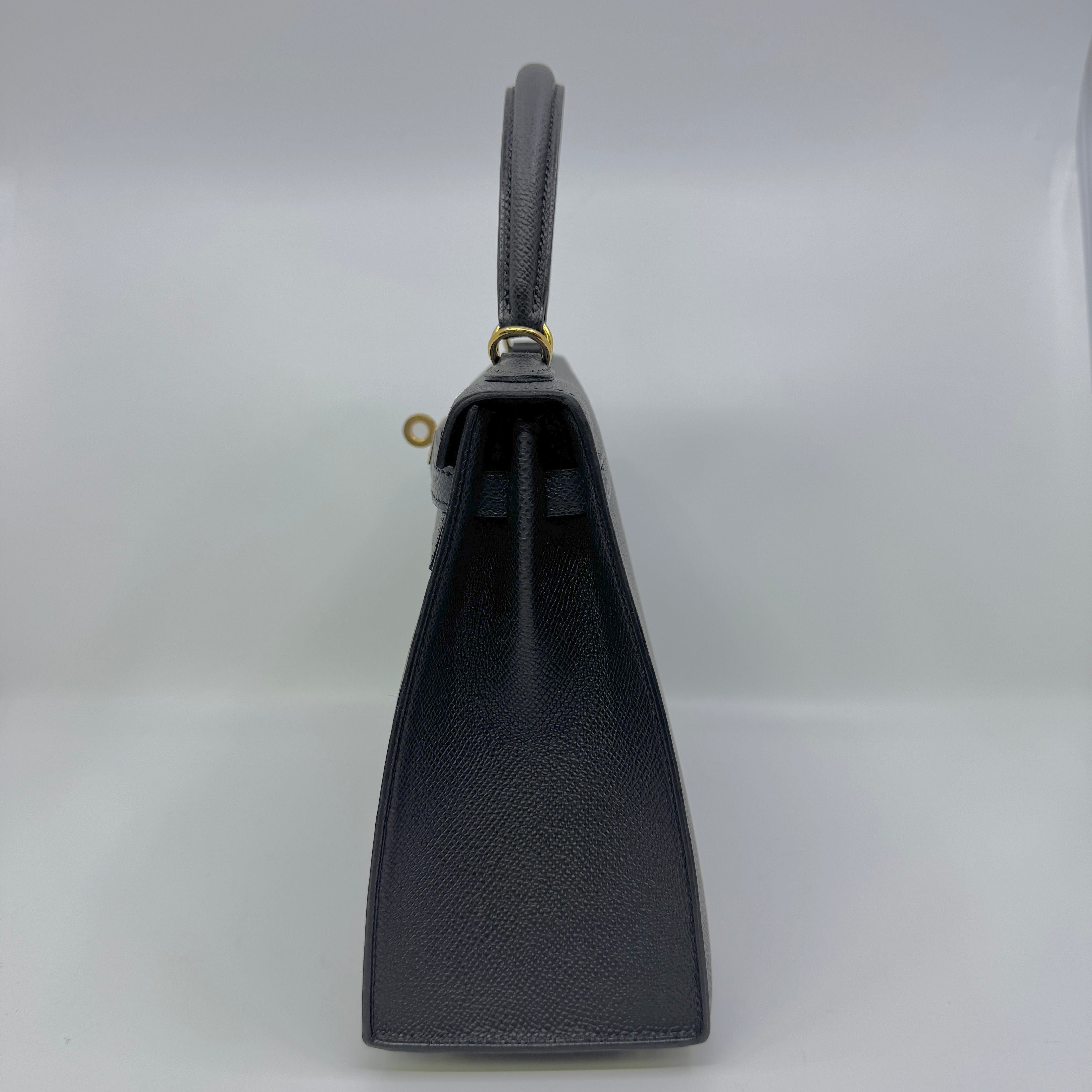 Hermès Kelly25 Black Epsom GHW K B-325910