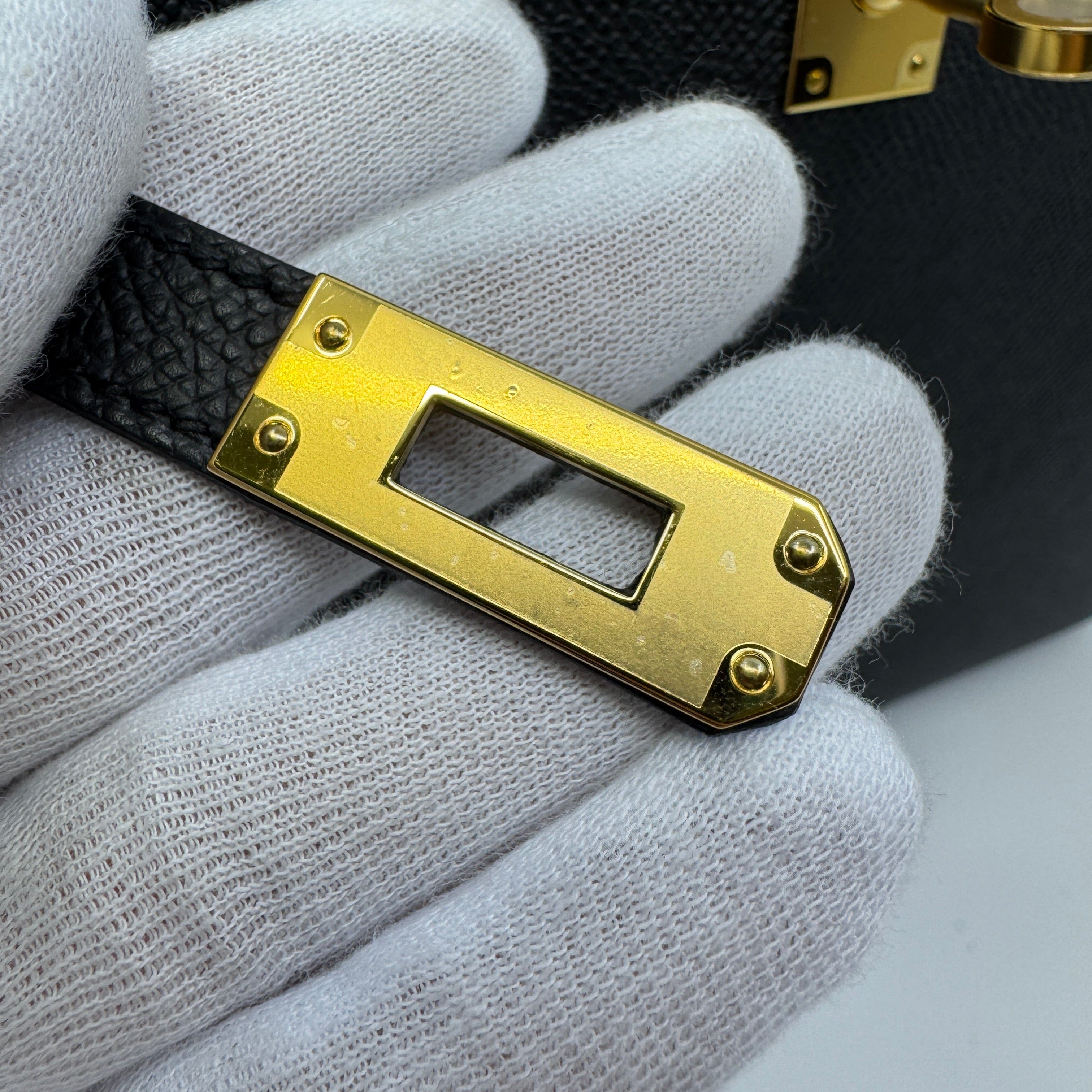 Hermès Kelly25 Black Epsom GHW K B-325910